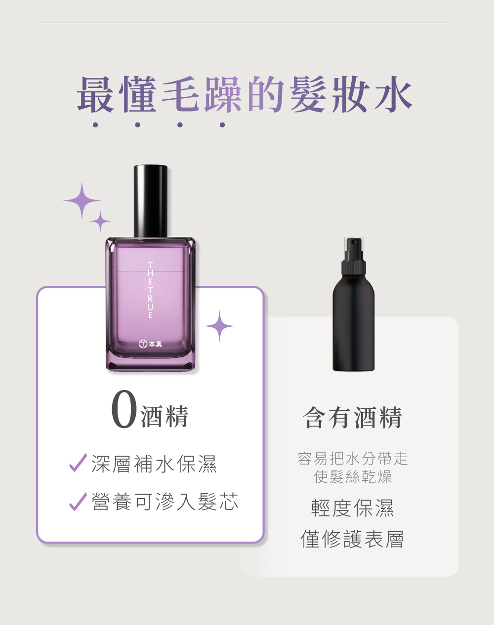 最懂毛躁的髮妝水 0酒精 0油膩