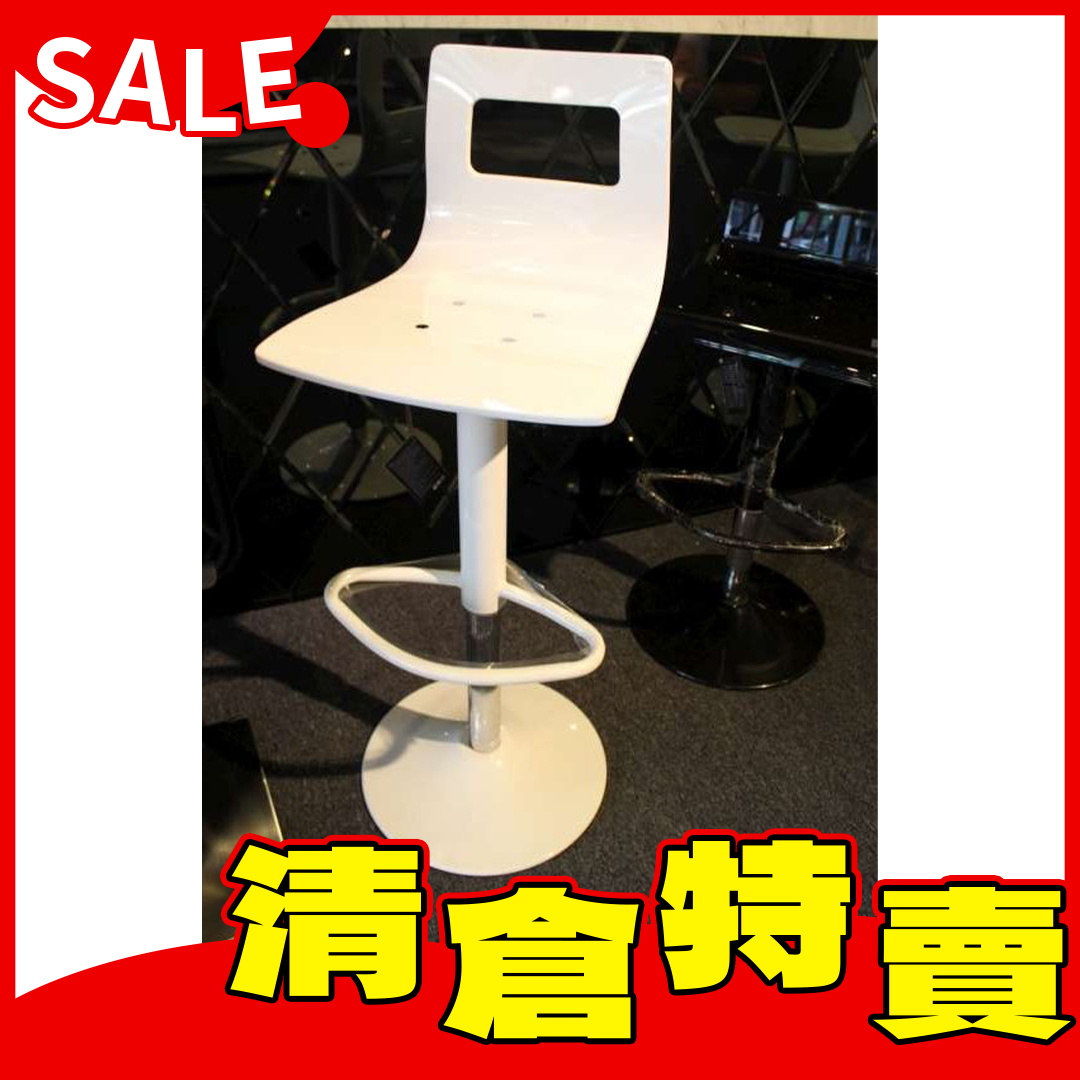 壓克力高背吧椅-白
