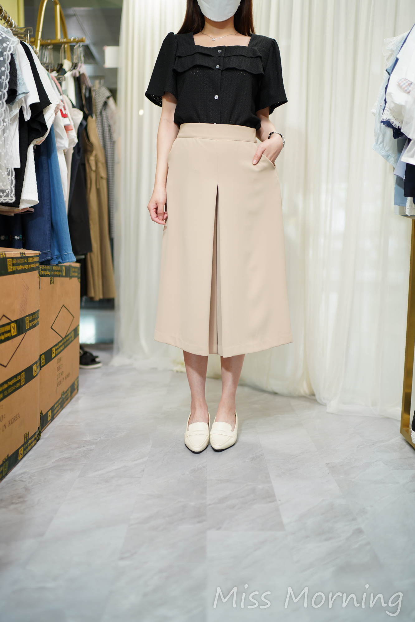 有層次方領上衣(14574)