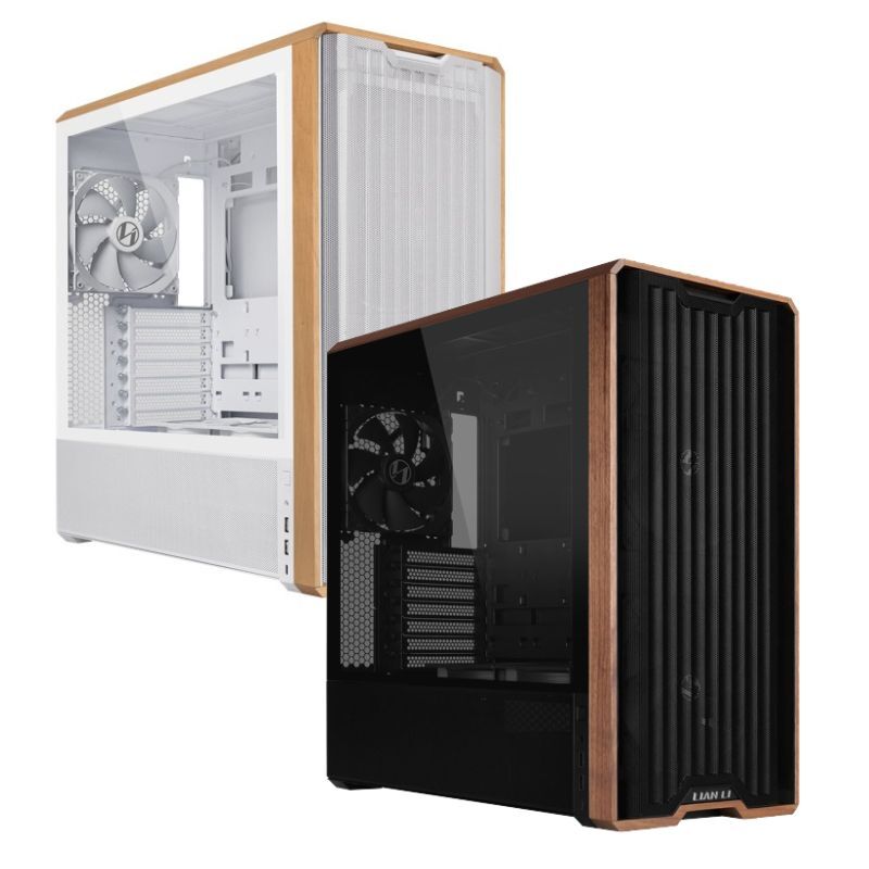 米特3C數位–LIAN LI 聯力 LANCOOL 217 中塔式機箱 胡桃木黑/樺木白