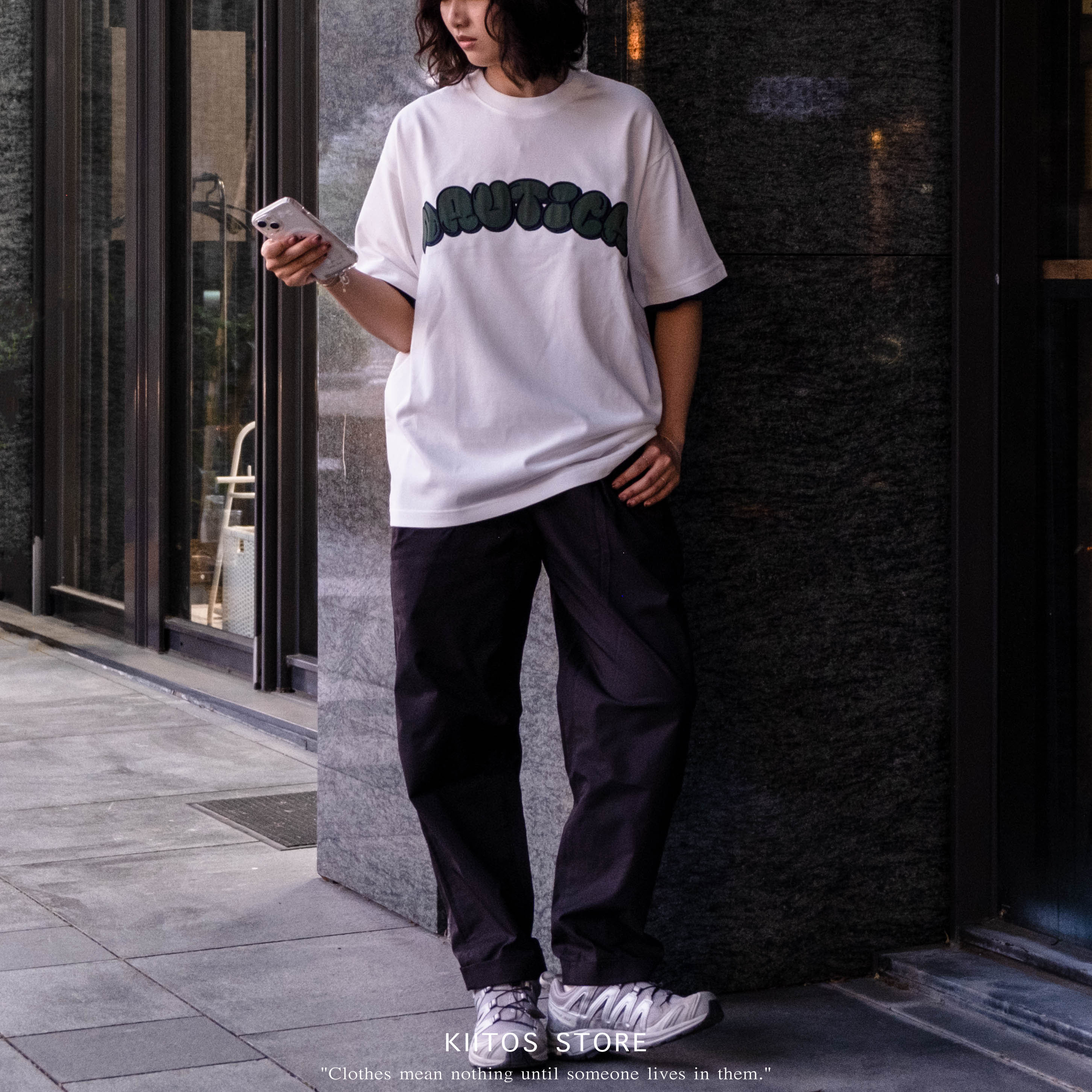 Tailor collection 口袋拉鍊設計 反摺長褲 直筒褲 長褲 工作褲 工裝 黑色 卡其色 2305