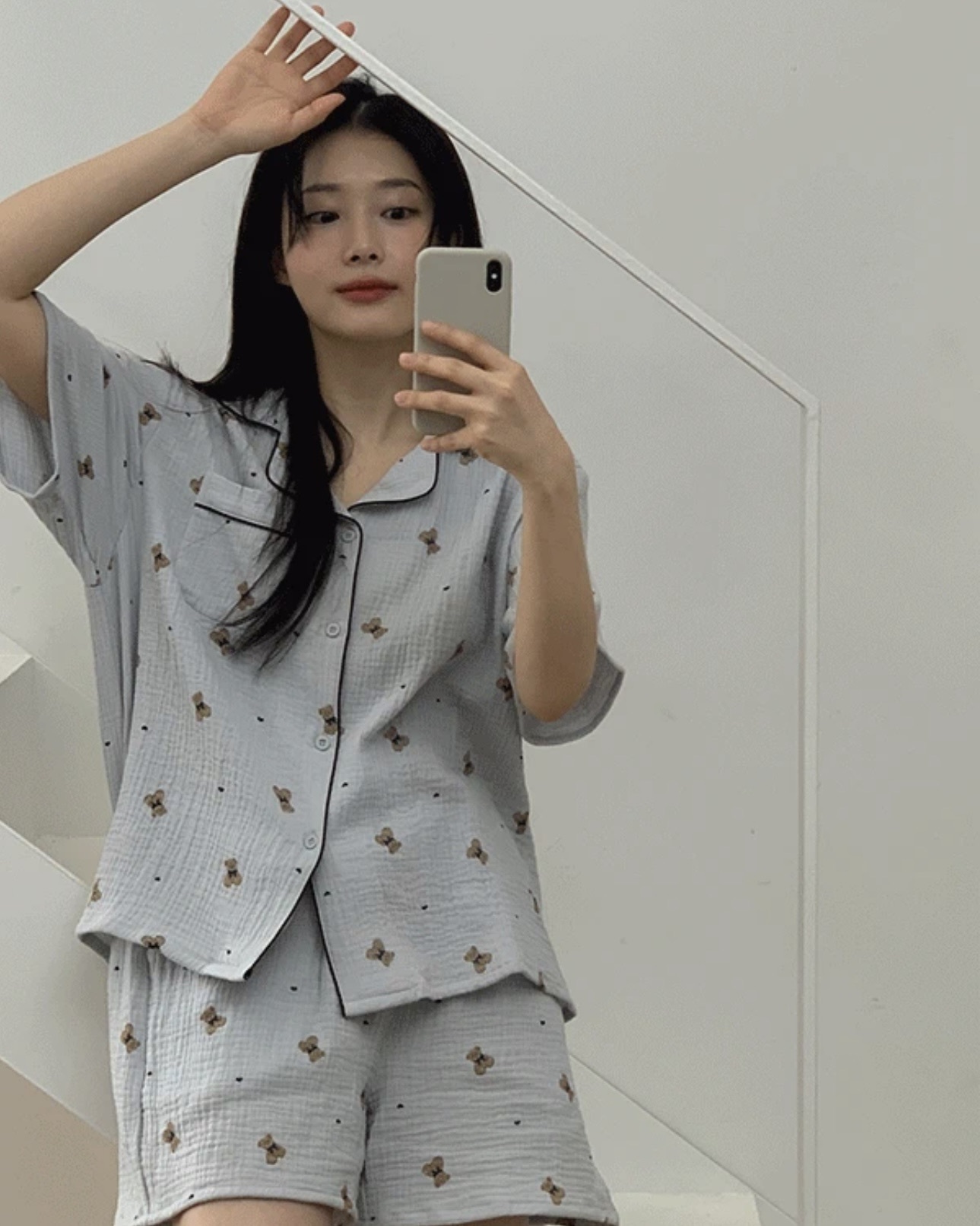 #韓國連線預購 JUUNEEDU 泰迪熊睡衣 短袖套裝