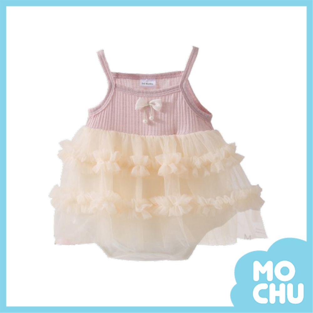 夢幻蛋糕網紗細肩帶包屁衣