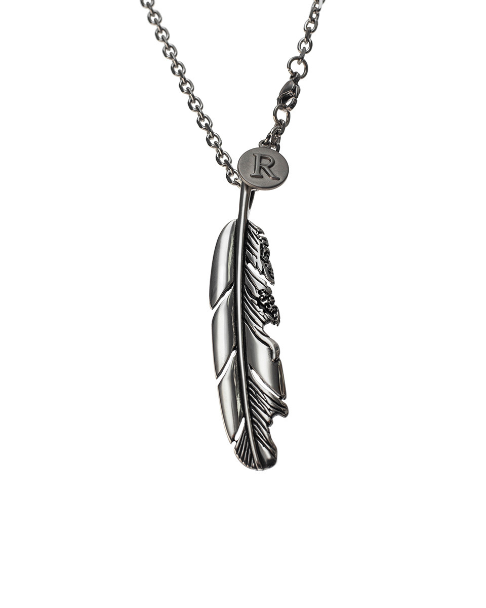 RECOVERY 羽毛項鍊 (古銀色)