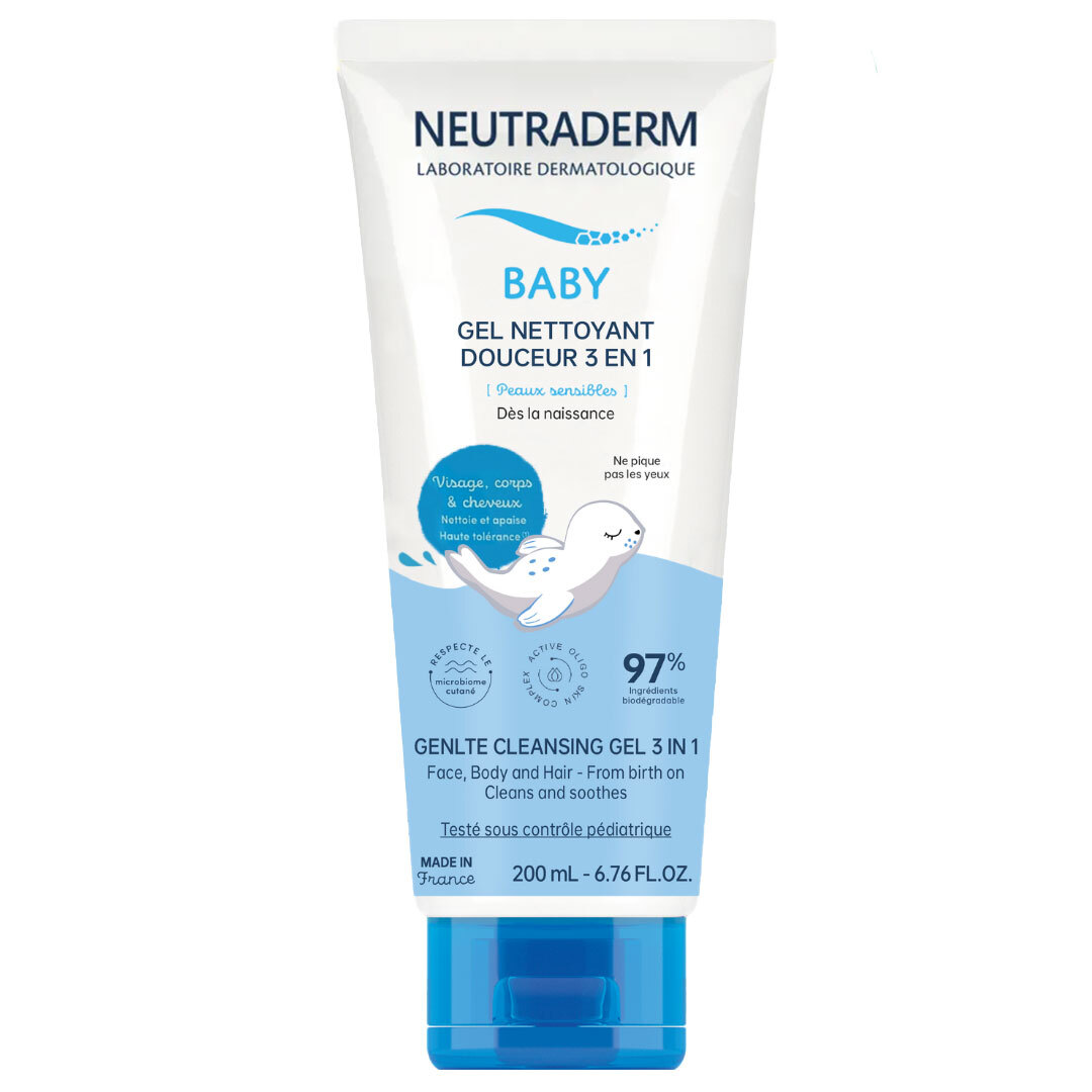 海洋賦活嬰兒3合1溫和清潔啫喱 200ml  (面部、身體及頭髮適用)