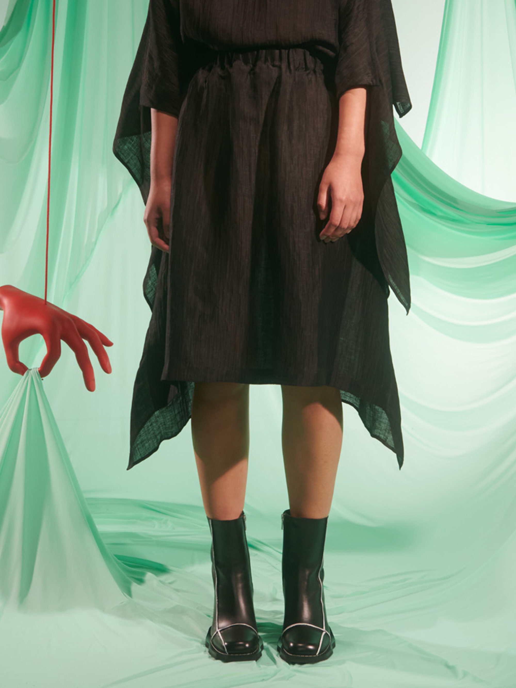 HENRIK VIBSKOV UNCUT SILK SKIRT 中長裙