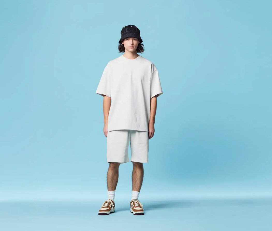 United Athle UA 9.1oz.重量級寬版落肩T 白色(3441101-001)