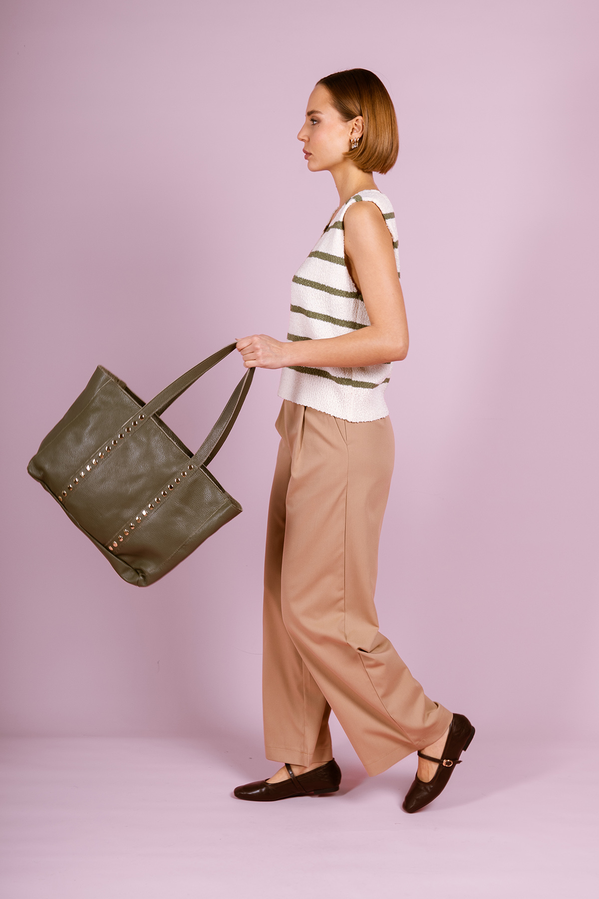 Cherry Paris Leather NOELIE 4155 Kaki 卡其綠