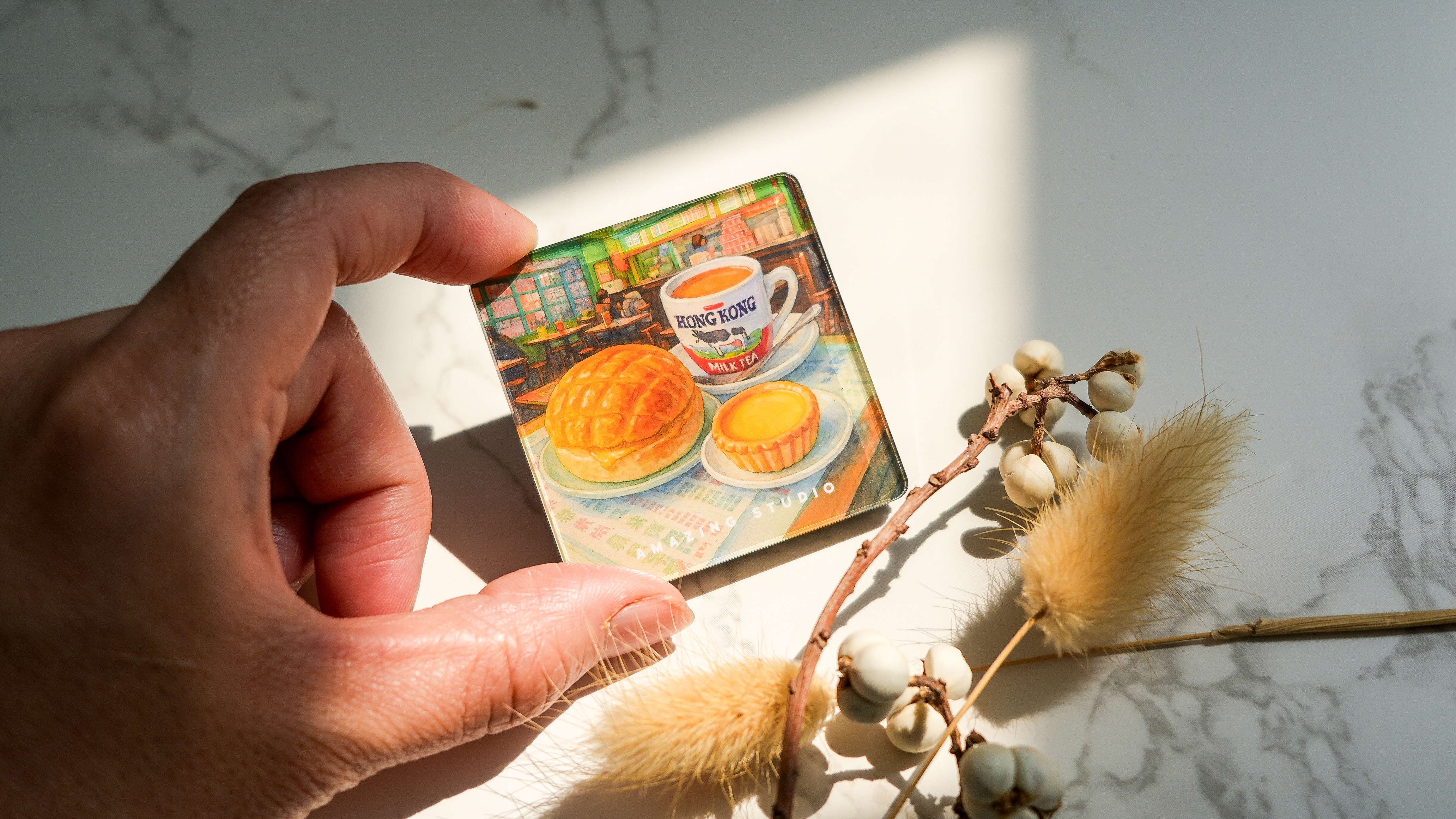 【茶記三寶】 亞加力磁石貼丨Amazing Studio