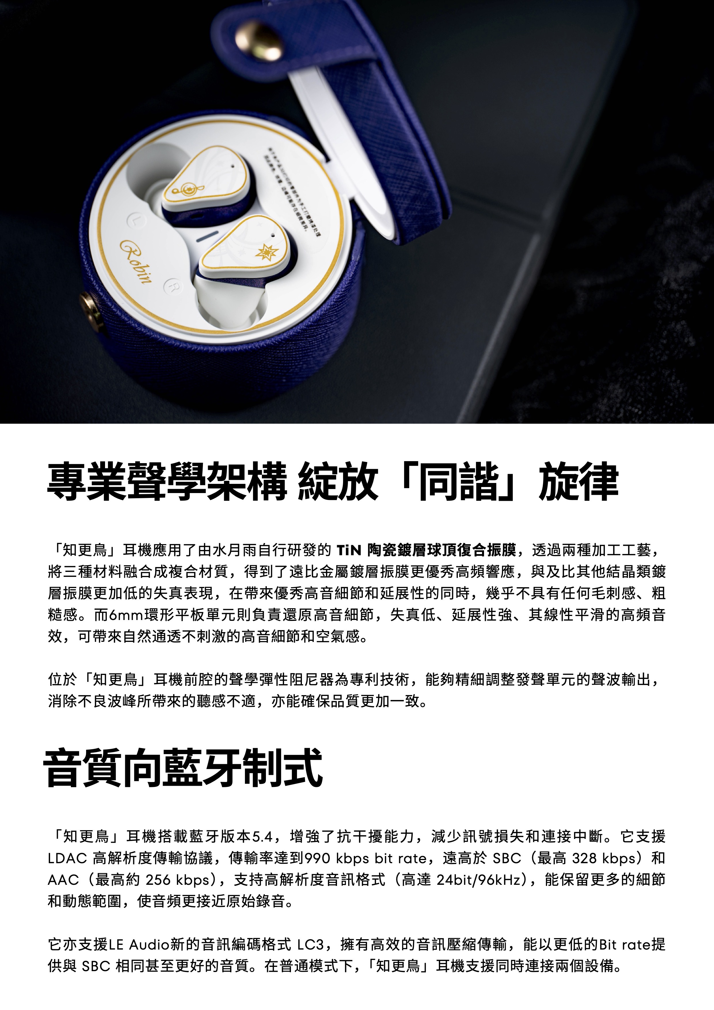 水月雨 Moondrop Robin's Earphones MOONDROP x <Honkai: Star Rail> ROBIN True Wireless Stereo