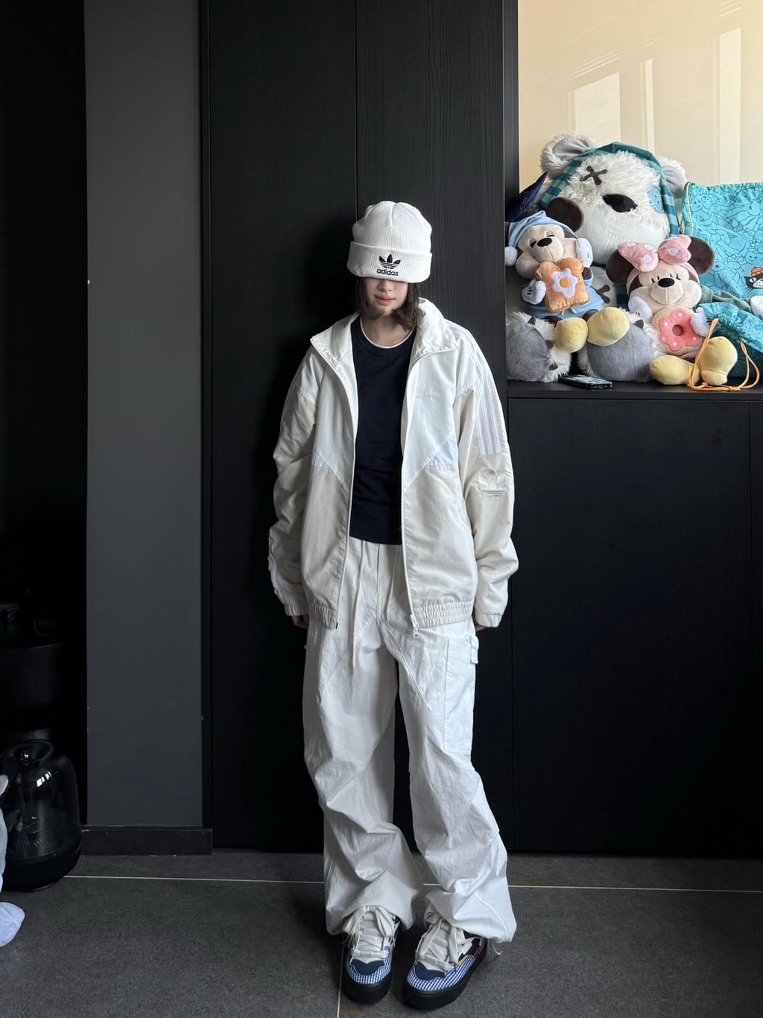 ADIDAS 立領夾克外套 奶油白