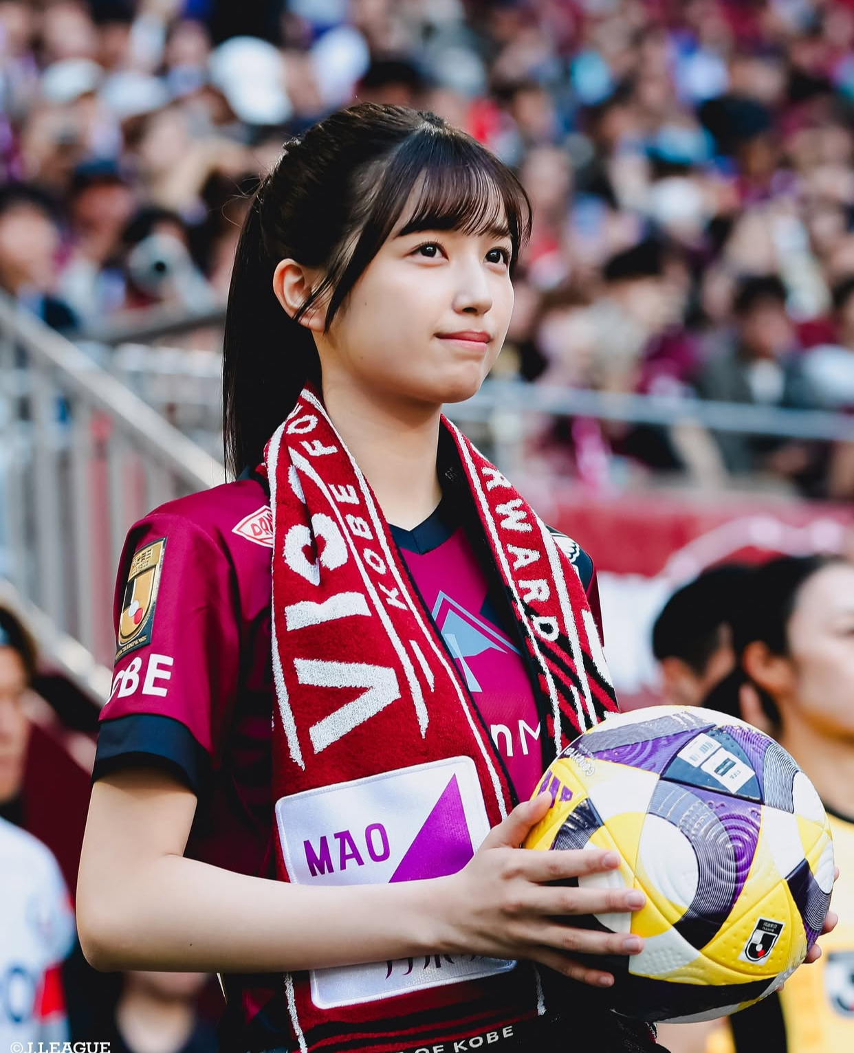2025 Kobe Vissel Home Shirt with 46 MAO 五百城茉央