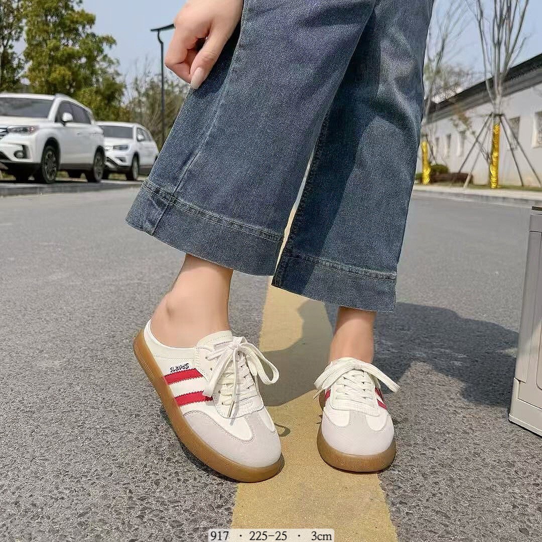 917韓國簡約跳色德訓半拖鞋