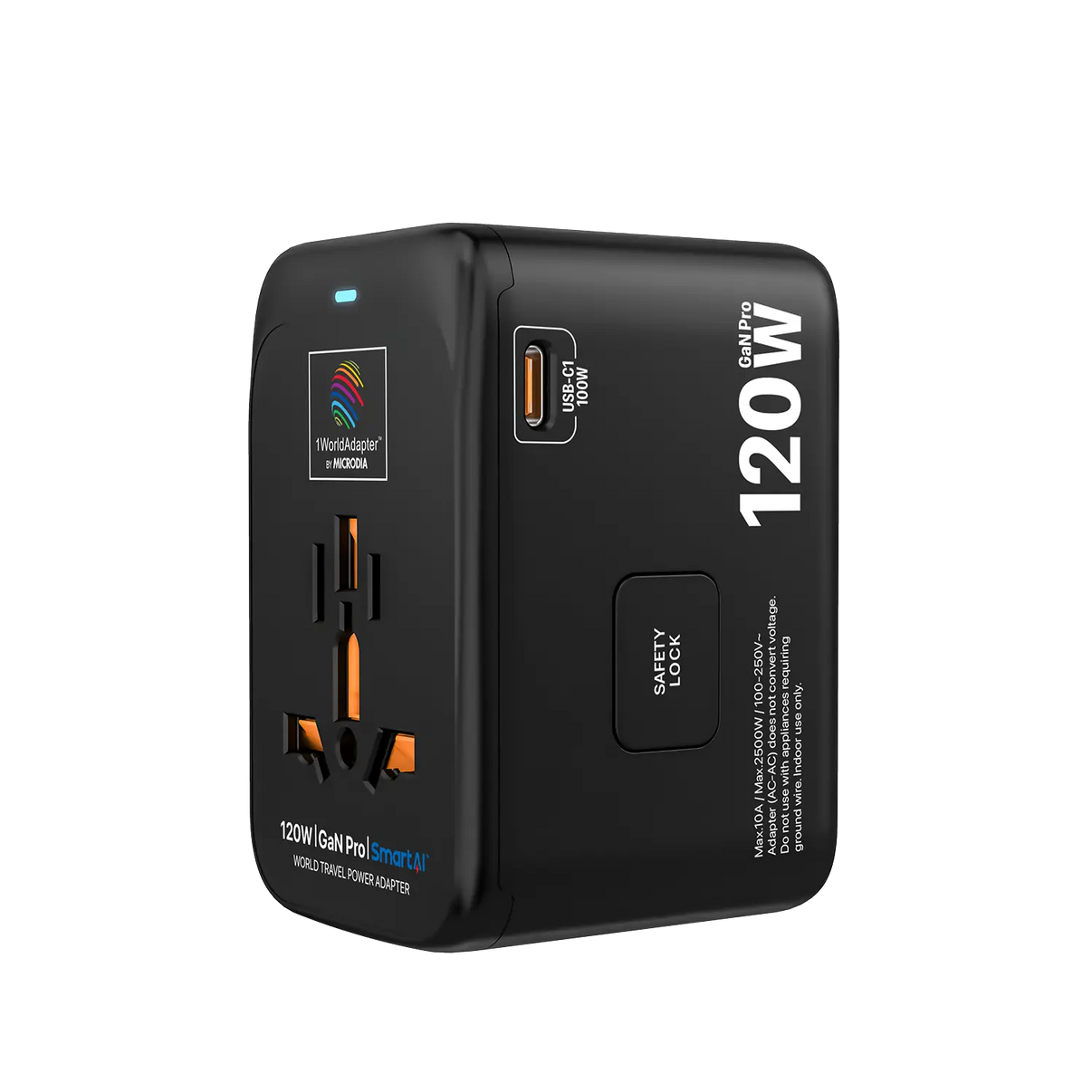 MICRODIA 1WorldAdapter PD120W GaN Pro 旅行適配器