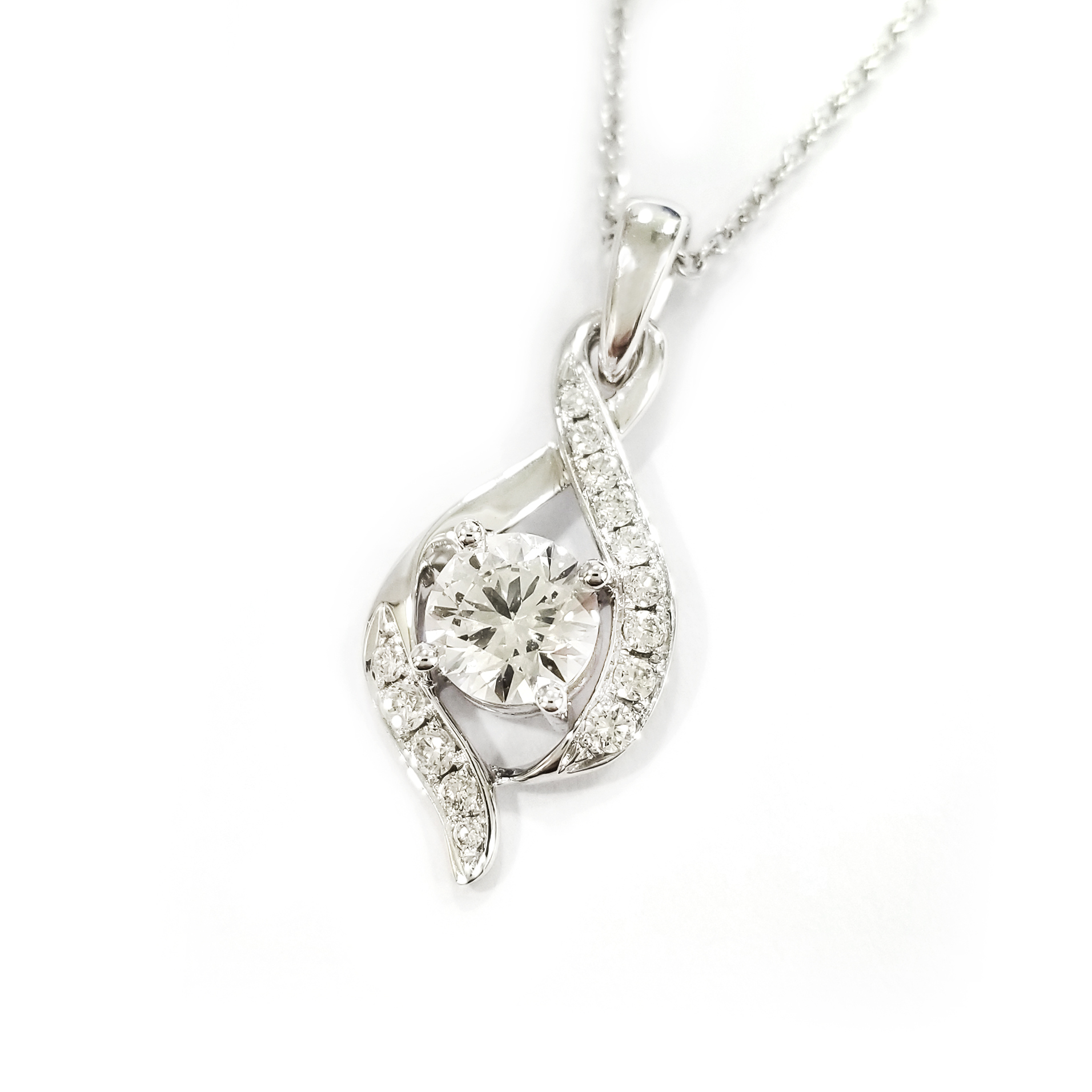 18K白金 實驗室培育鑽石吊墜