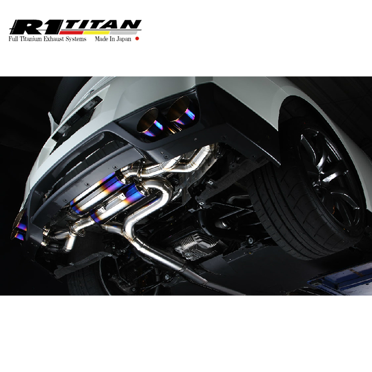 R1TITAN EXTRA STTI Gold Ring 排氣管 NISSAN R35 GT-R