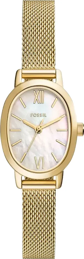 萬年鐘錶 - Fossi  時尚Penny 珍珠貝橢圓形米蘭帶女錶 BQ5017 錶徑23MM