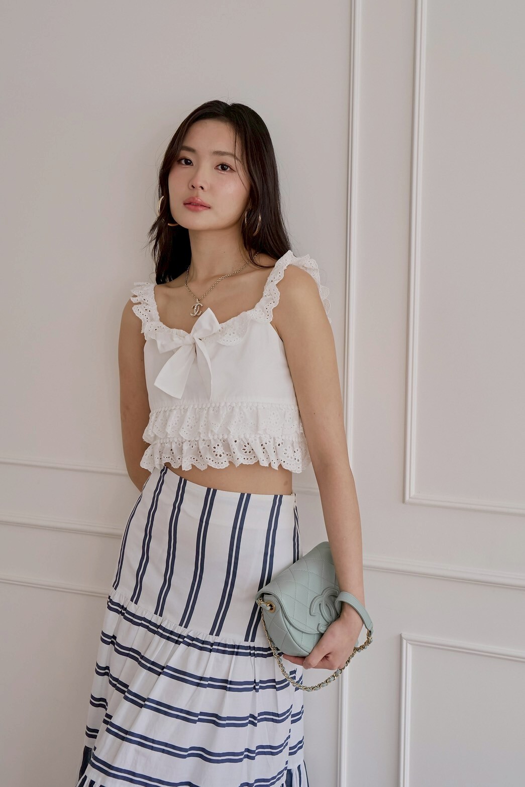 蕾絲雕花小背心_AMISSA（白）