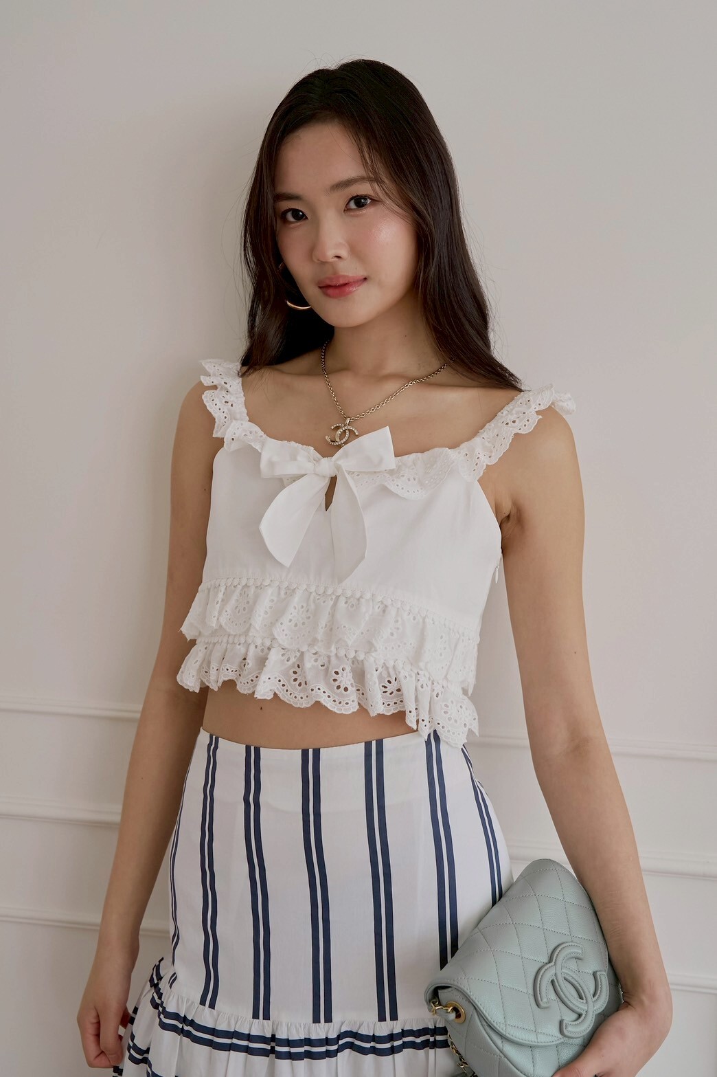 蕾絲雕花小背心_AMISSA（白）