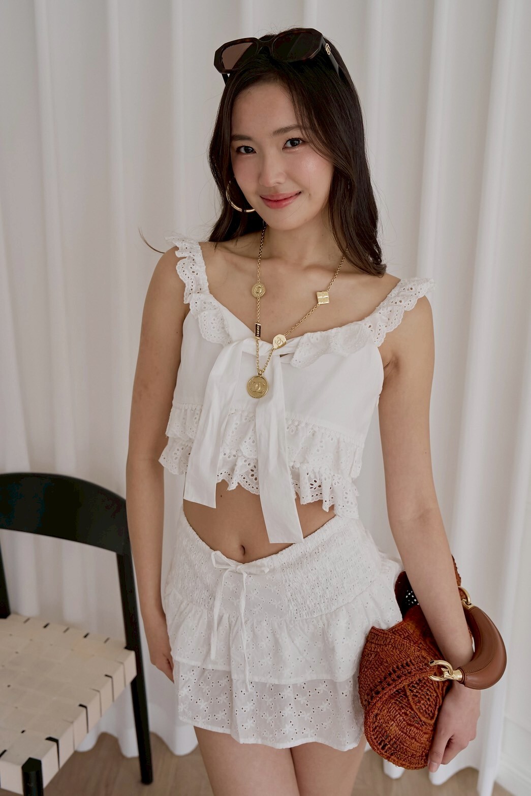 蕾絲雕花小背心_AMISSA（白）