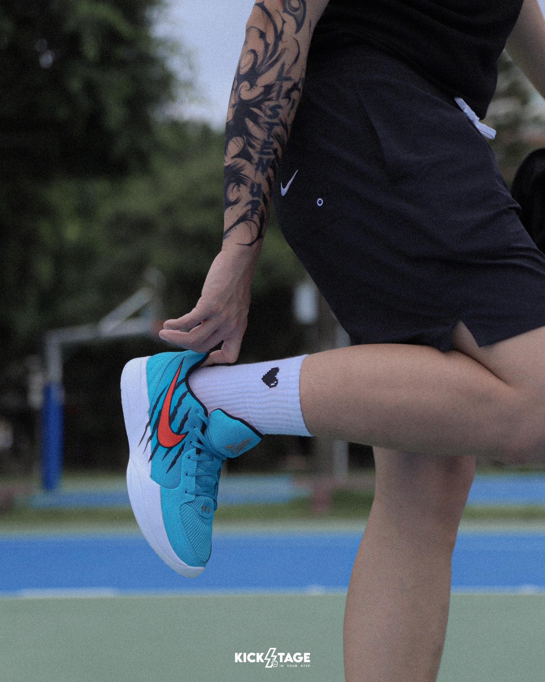 NIKE JA 2 SCRATCH EP 藍綠莫蘭特灰熊隊爪痕網眼透氣運動鞋籃球鞋【HQ1760