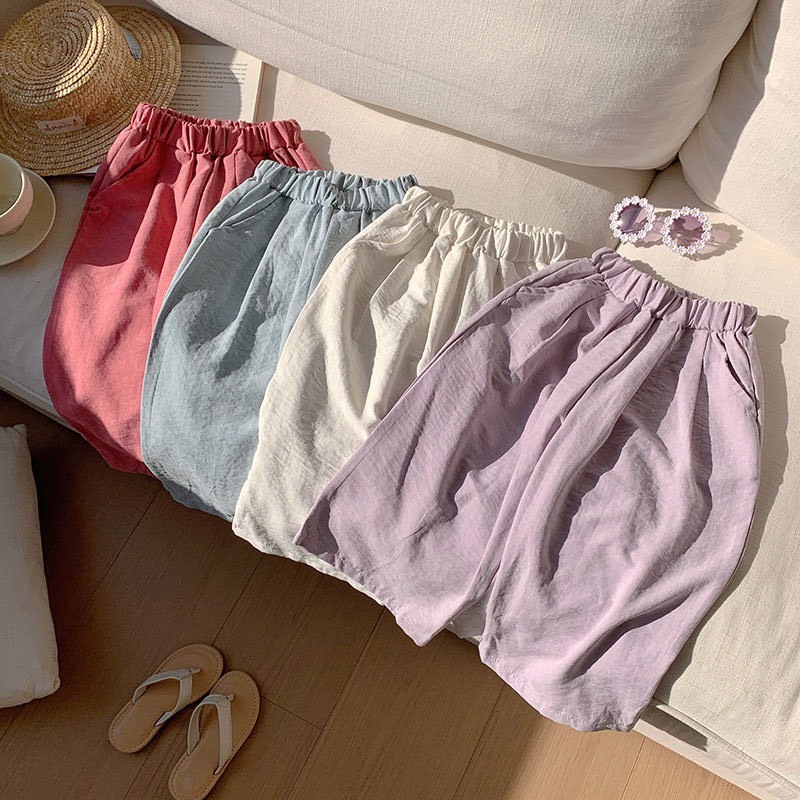 夏季寬鬆闊腿防蚊褲