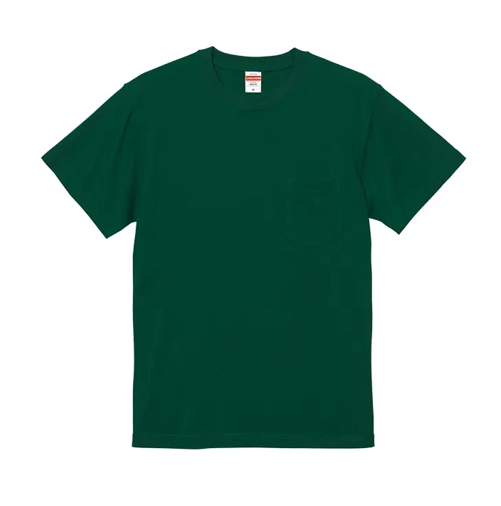 United Athle UA 5.6oz. 頂級柔棉口袋T恤 常春藤綠(3500601-497)