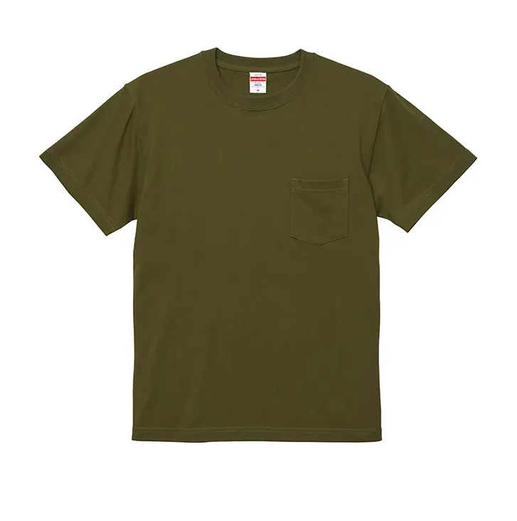 United Athle UA 5.6oz. 頂級柔棉口袋T恤 墨綠色(3500601-035)