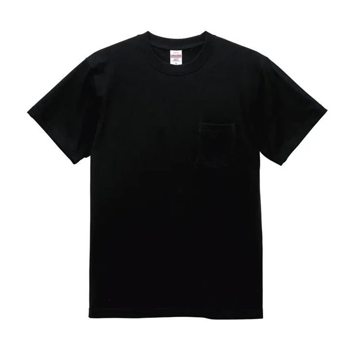 United Athle UA 5.6oz. 頂級柔棉口袋T恤 黑色(3500601-002)