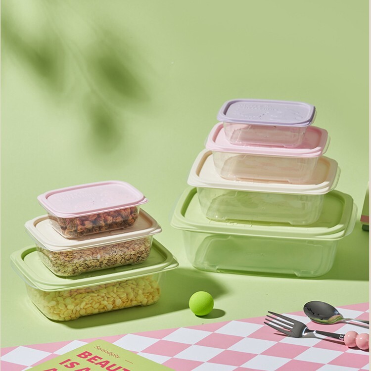 《5953》多巴胺長方形保鮮盒四件套