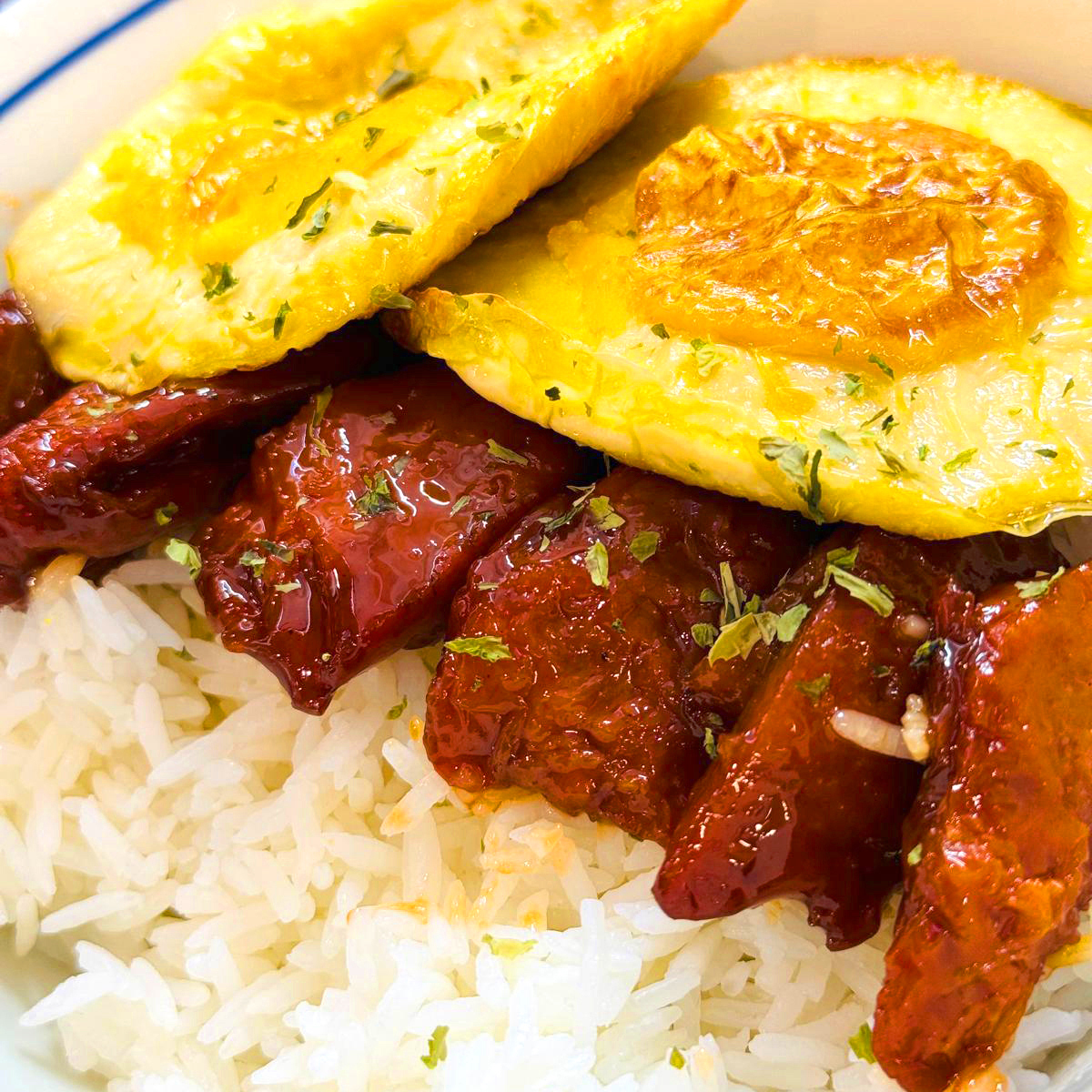 純素叮叮飯！叉燒煎蛋飯｜素食教煮