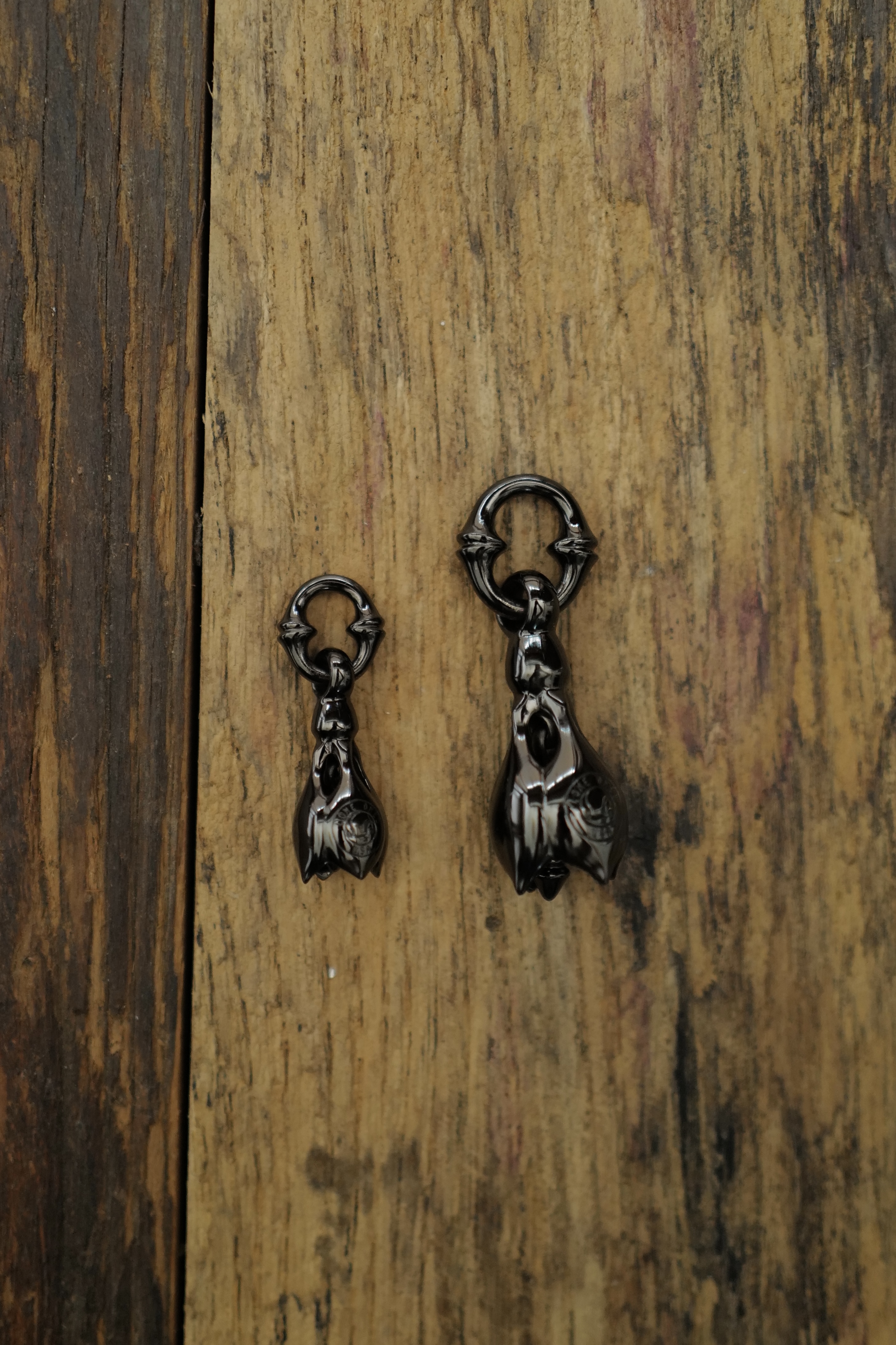 Tear Bell Rhodium Black