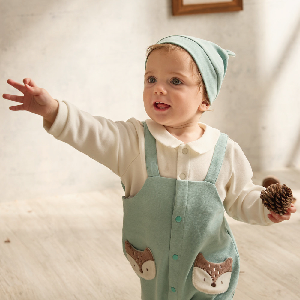 PIPPY小麋鹿吊帶褲2件組禮盒  藍