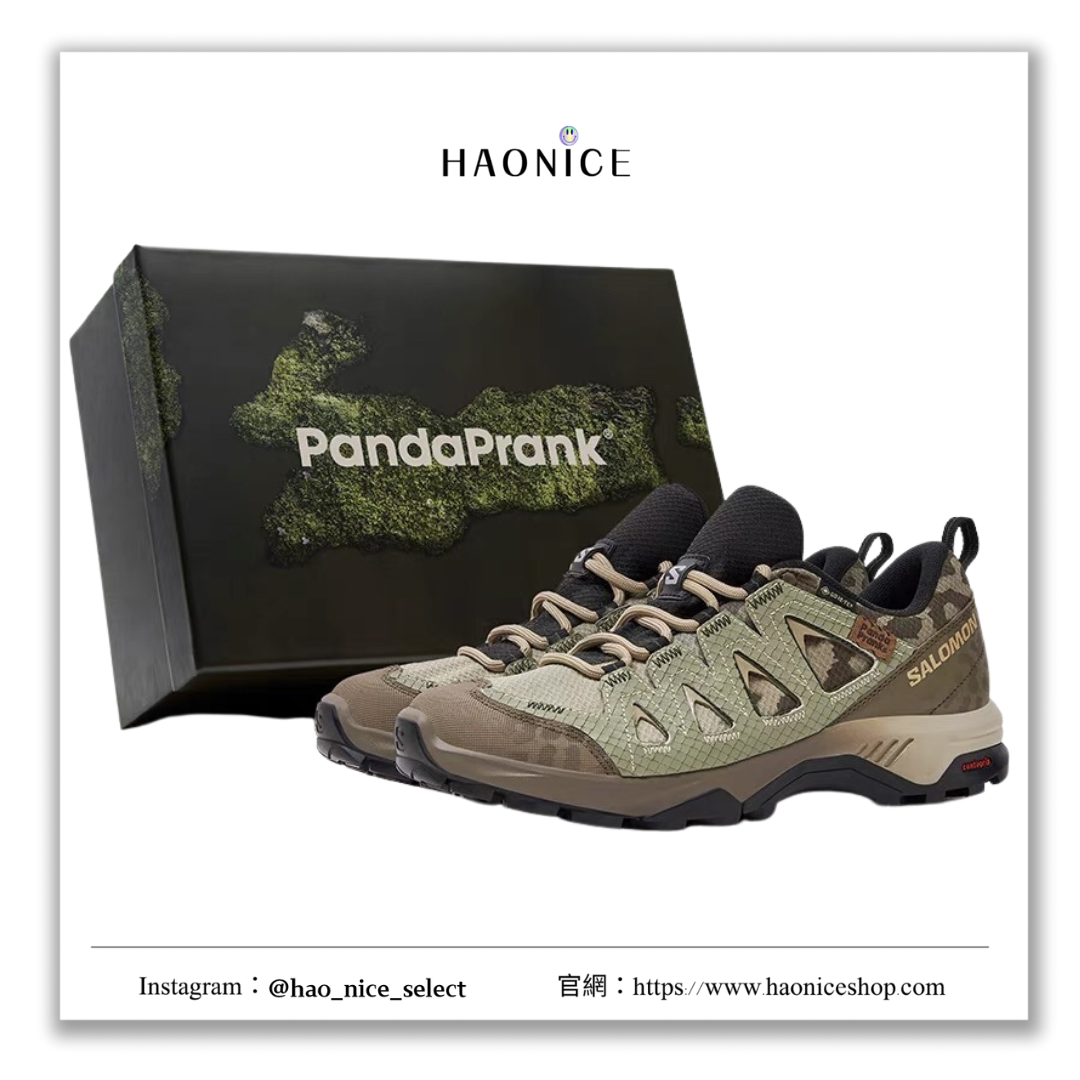 【HAO NICE】熊貓惡作劇系列 ❗️配合FAKEBUSTERS驗鞋 ❗️ SALOMON薩洛蒙XBrides GTX林海蹤旅系列 森蚺訂製 低筒戶外功能鞋🔥