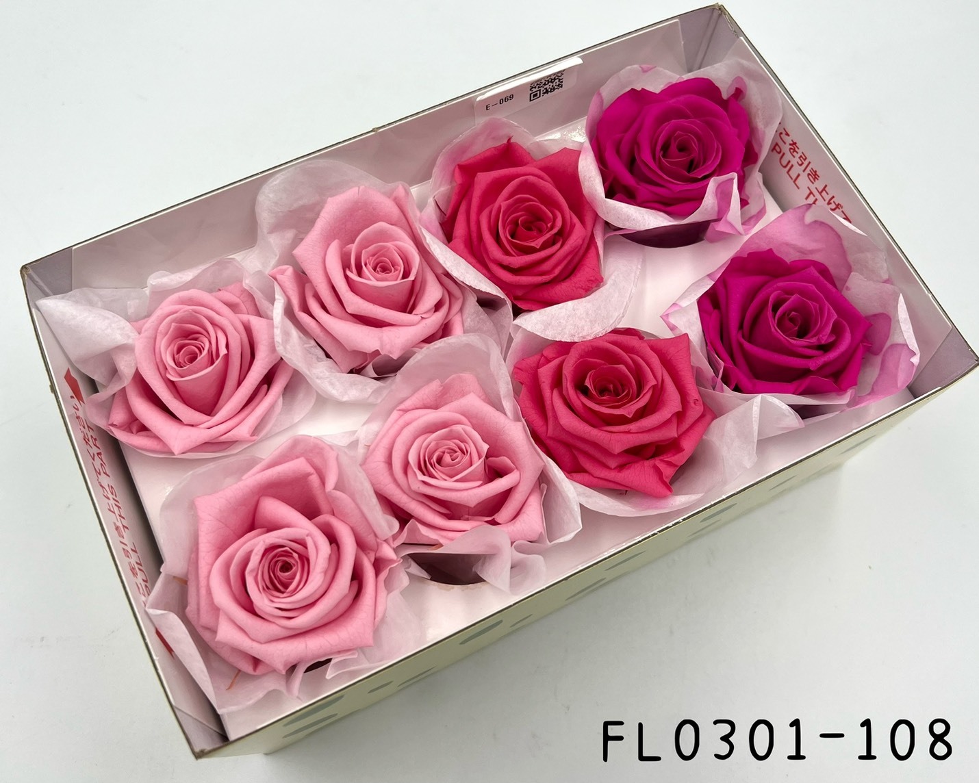 日本不凋中輪玫瑰花 (8朵混色)FL0301-108