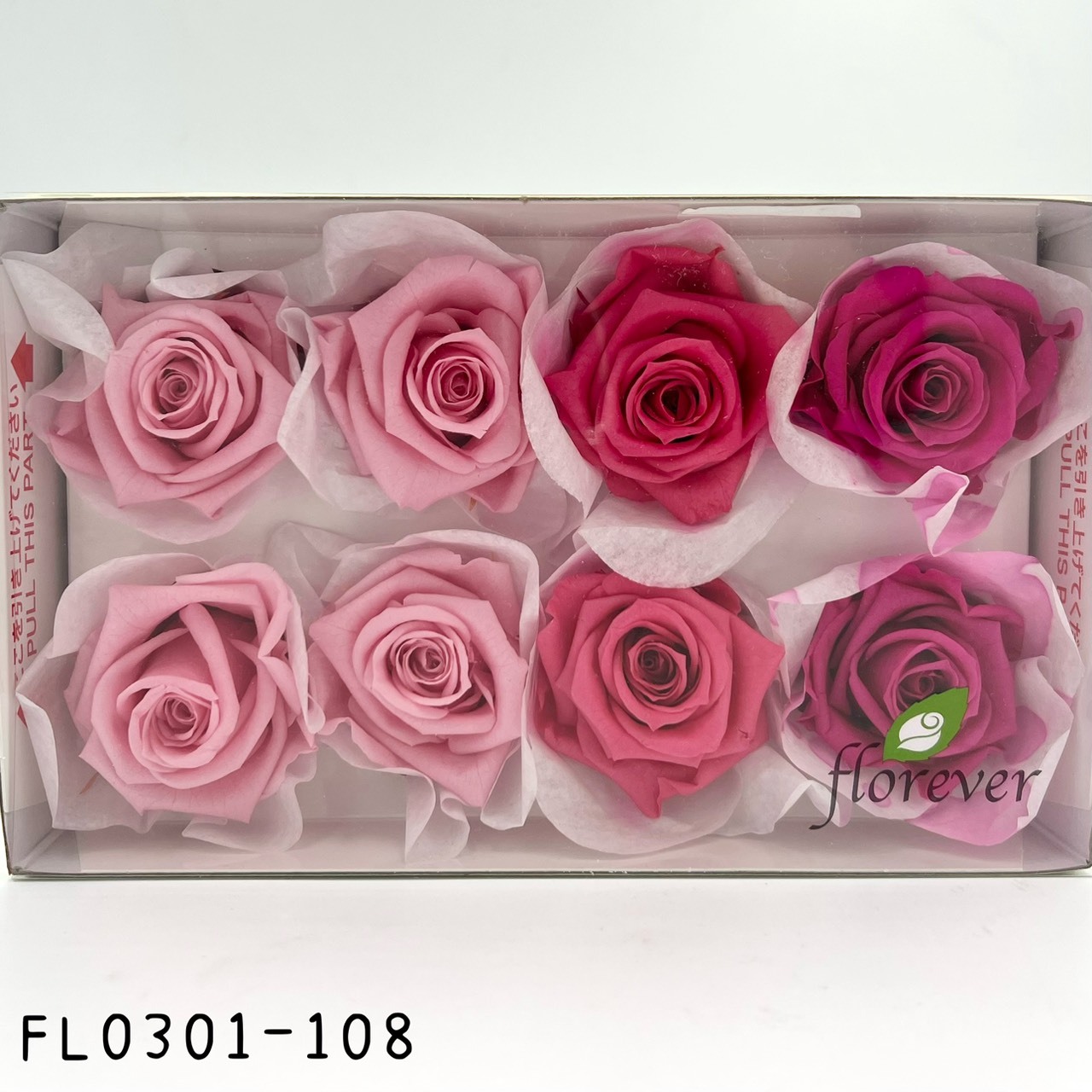 日本不凋中輪玫瑰花 (8朵混色)FL0301-108