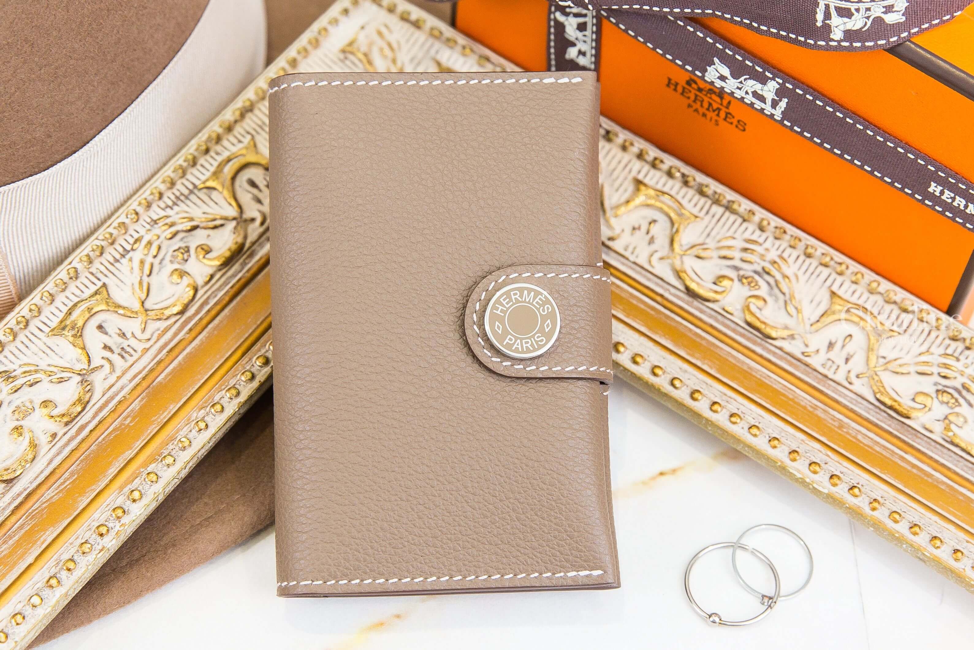 Hermès R.M.S Card Holder 18 Etoupe Evercolor 大象灰銀釦零錢袋卡片夾