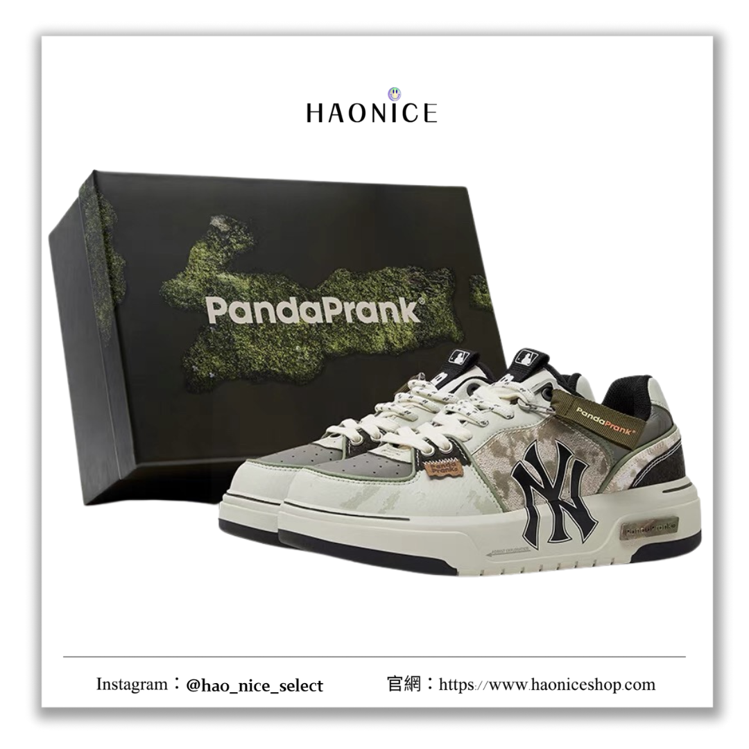 【HAO NICE】熊貓惡作劇系列 ❗️配合FAKEBUSTERS驗鞋 ❗️ MLB 紐約洋基隊林海蹤旅系列 野生訂製 低筒戶外休閒增高板鞋🔥