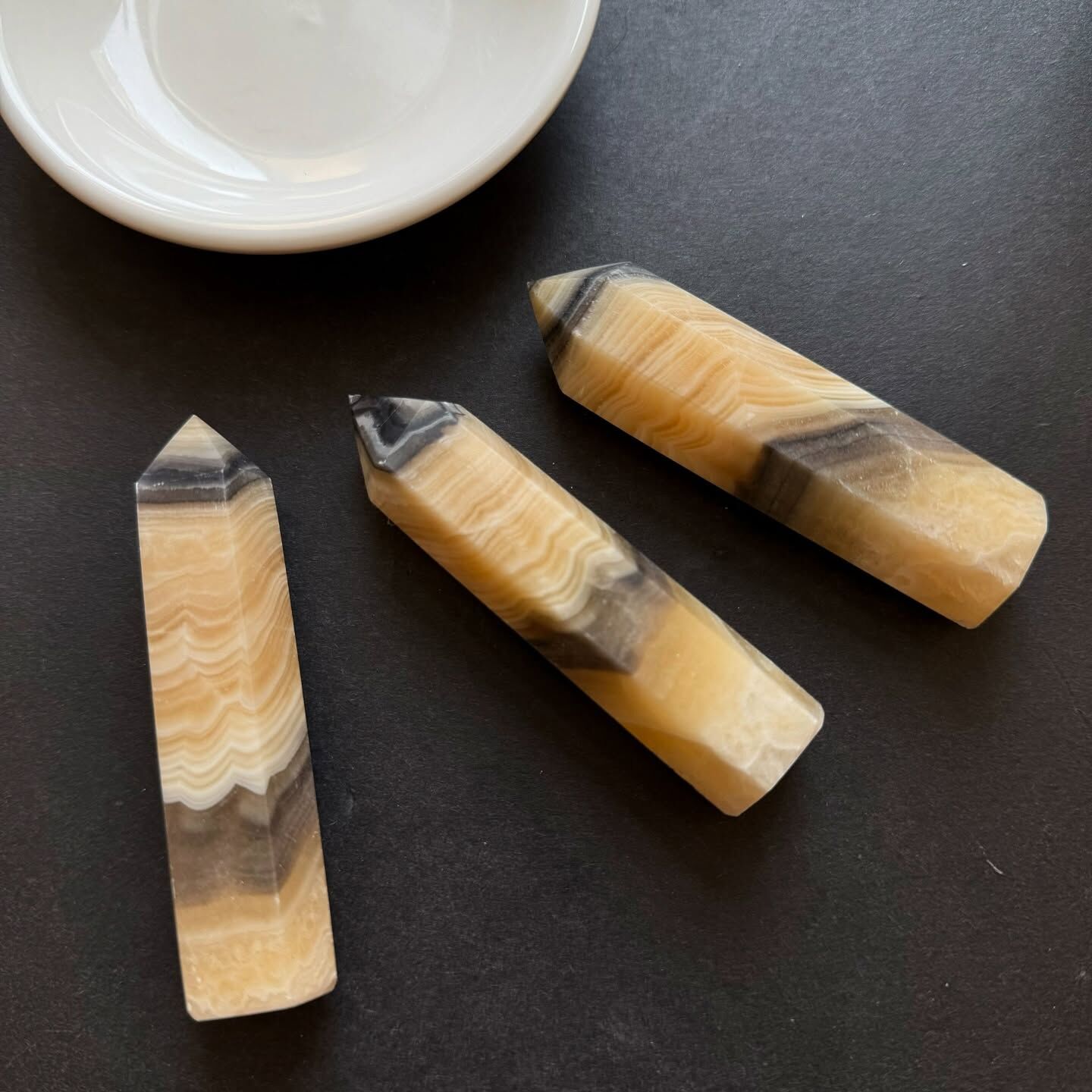 [原石] 千層黃方解石 水晶柱