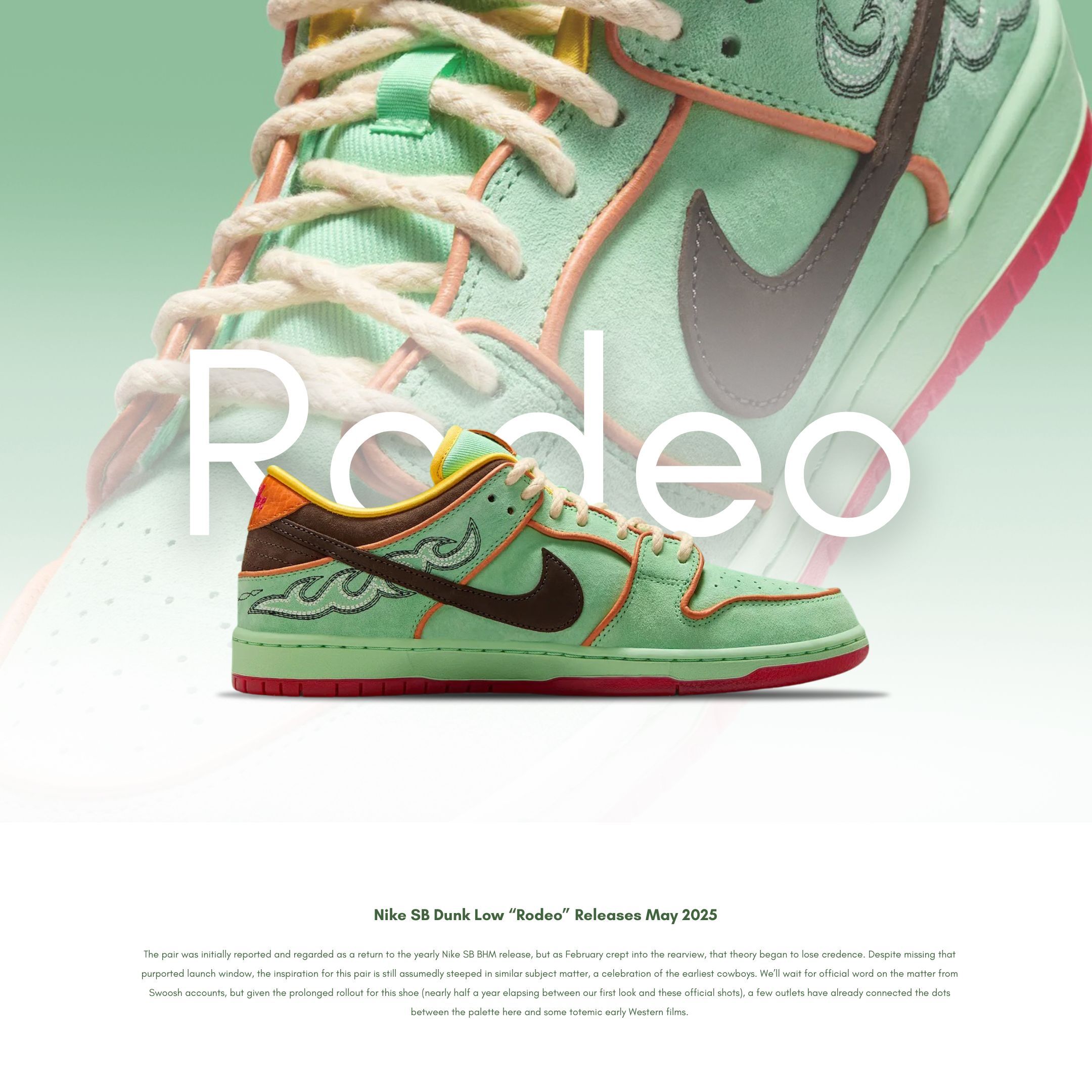 NICEDAY 代購 Nike SB Dunk Low Rodeo Tourmaline 圖騰 黑人月 紀念款 綠色 紋路 HF3058-300