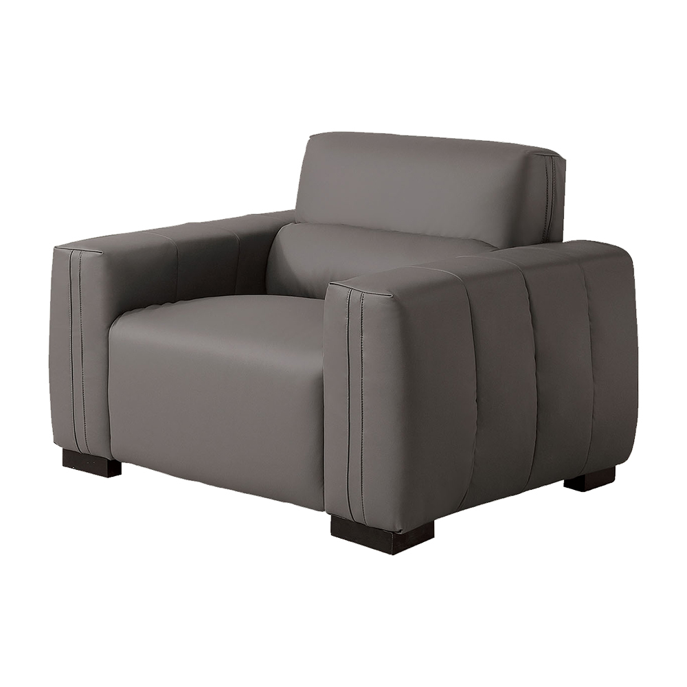 羅伊斯灰色耐磨貓抓皮革沙發單人座/一人座沙發椅