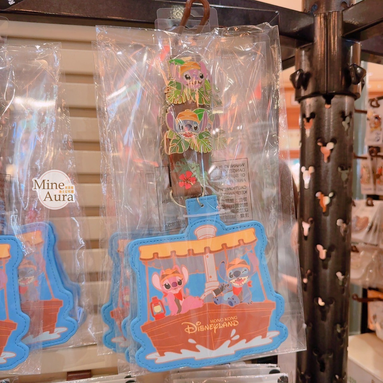 史迪奇 Stitch 安琪拉 Angel 開船圖案 新手徽章套組 票卡夾 掛繩 星際寶貝 Lilo & Stitch -香港迪士尼樂園