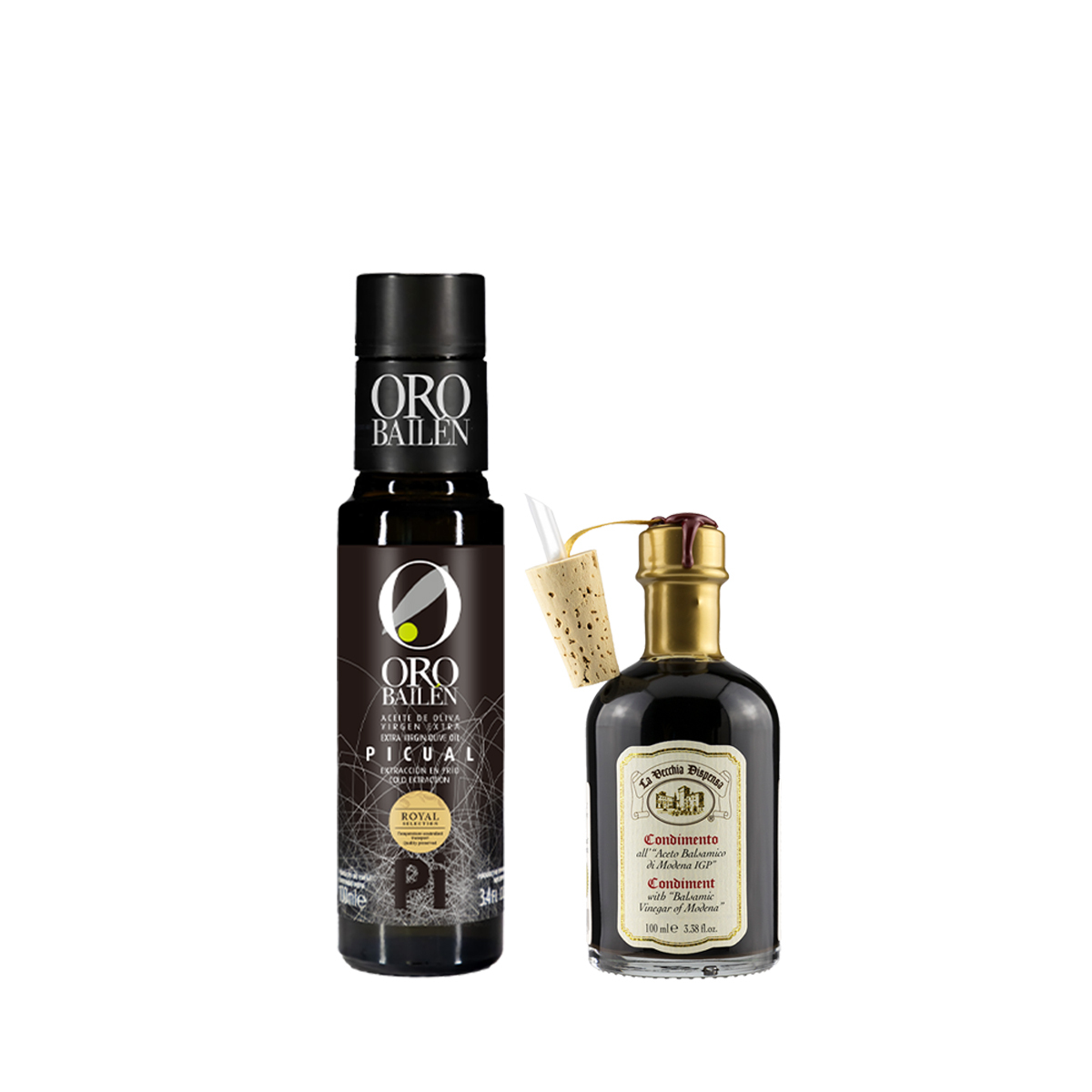 典釀義大利經典十年巴薩米克醋100ml贈皇嘉特級冷壓初榨橄欖油Picaul 100ml