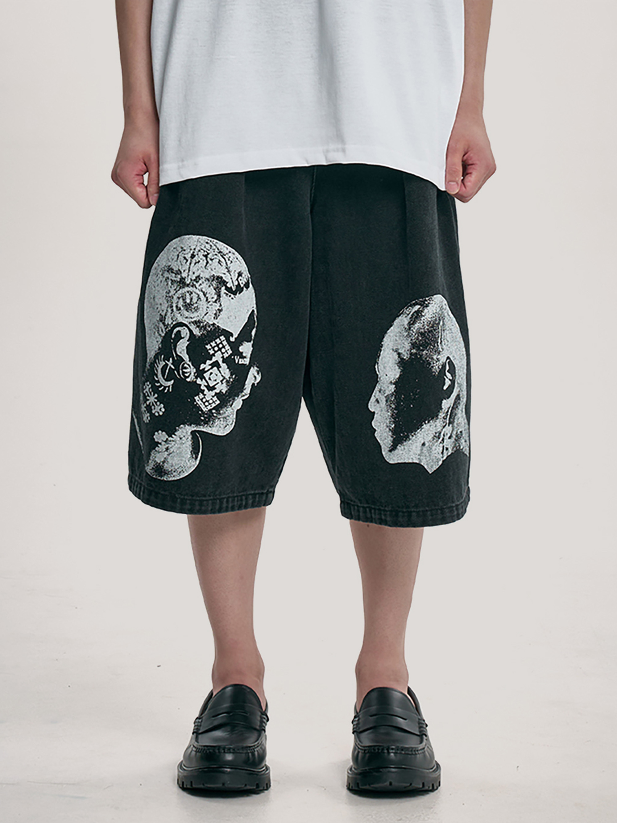 AJOBYAJO DHM MUIL WASHED DENIM BERMUDA SHORTS 短褲