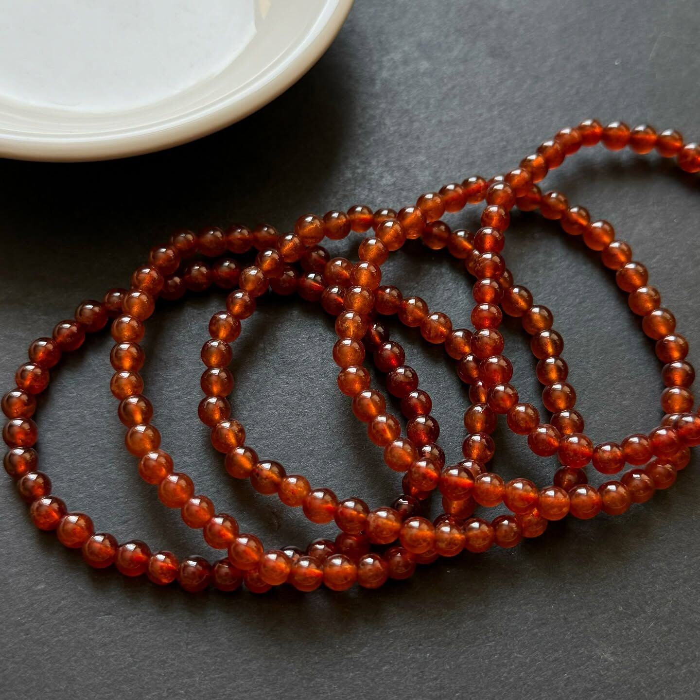 [原石] 芬達石榴石 水晶手串