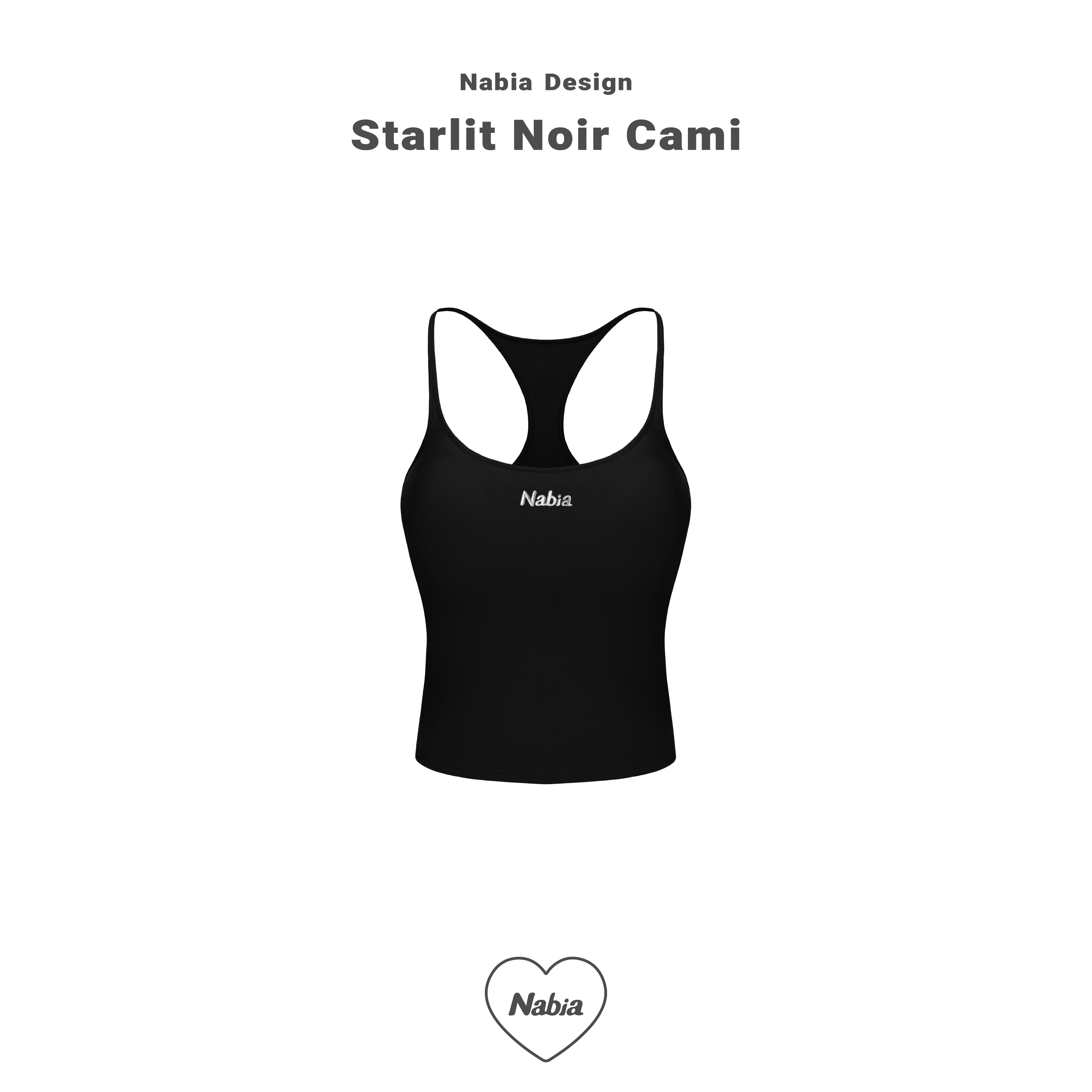 訂製細肩挖背 BRA TOP - 迷霧黑