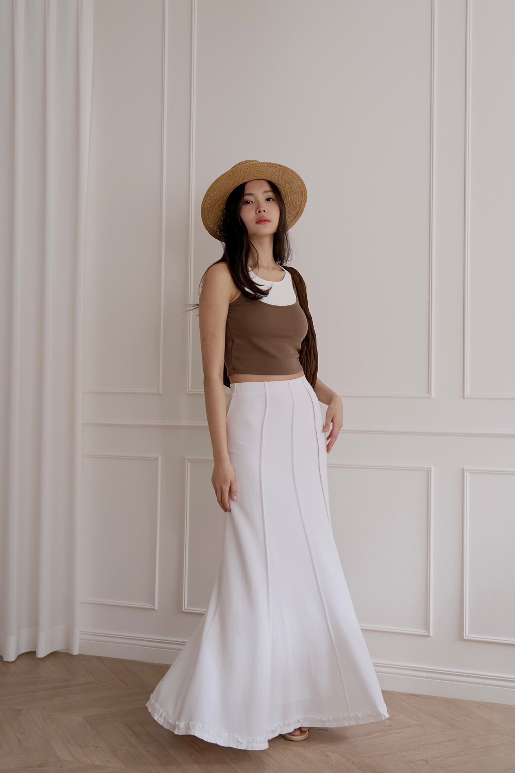 小波浪仙氣長裙_AMISSA（白）