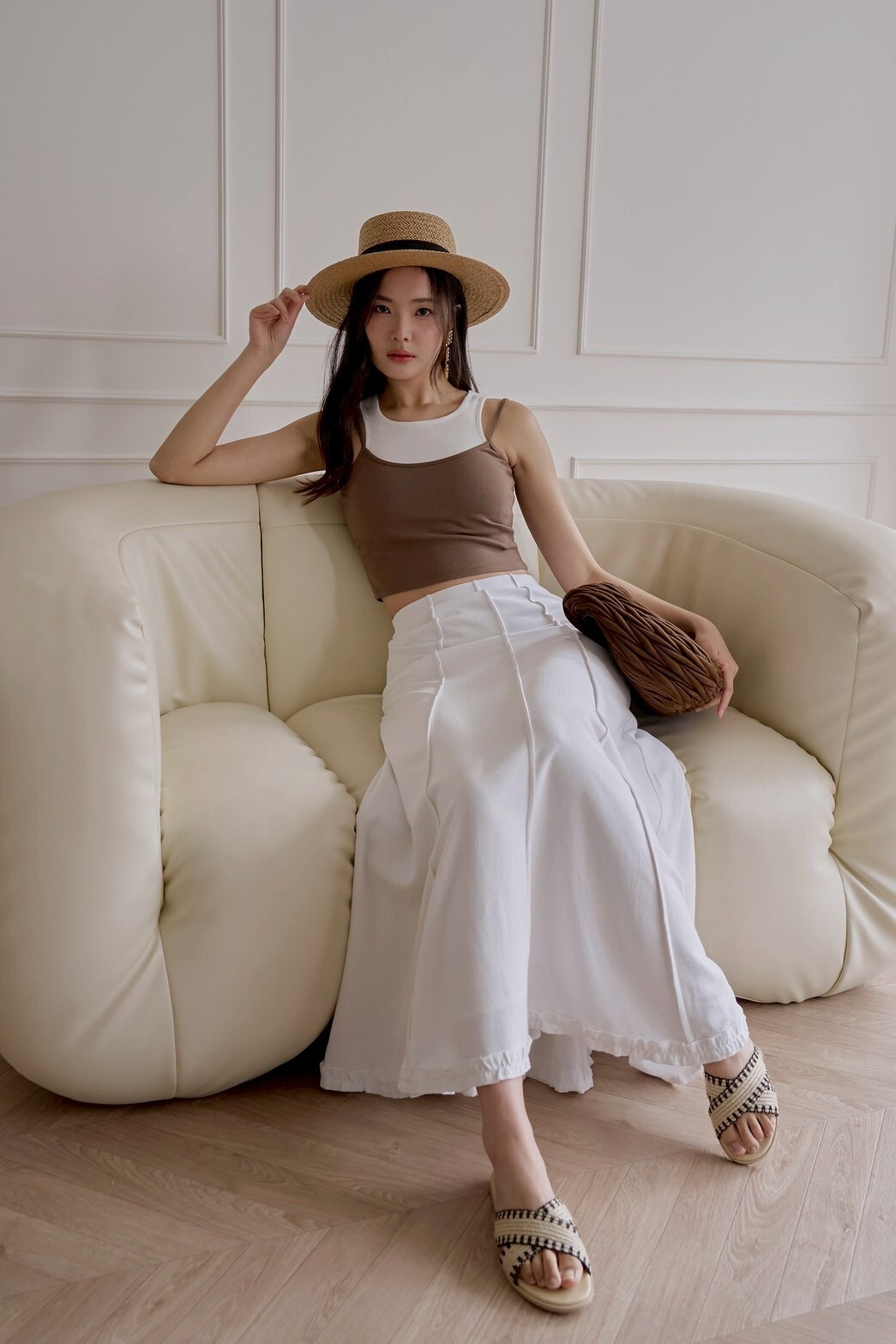 小波浪仙氣長裙_AMISSA（白）