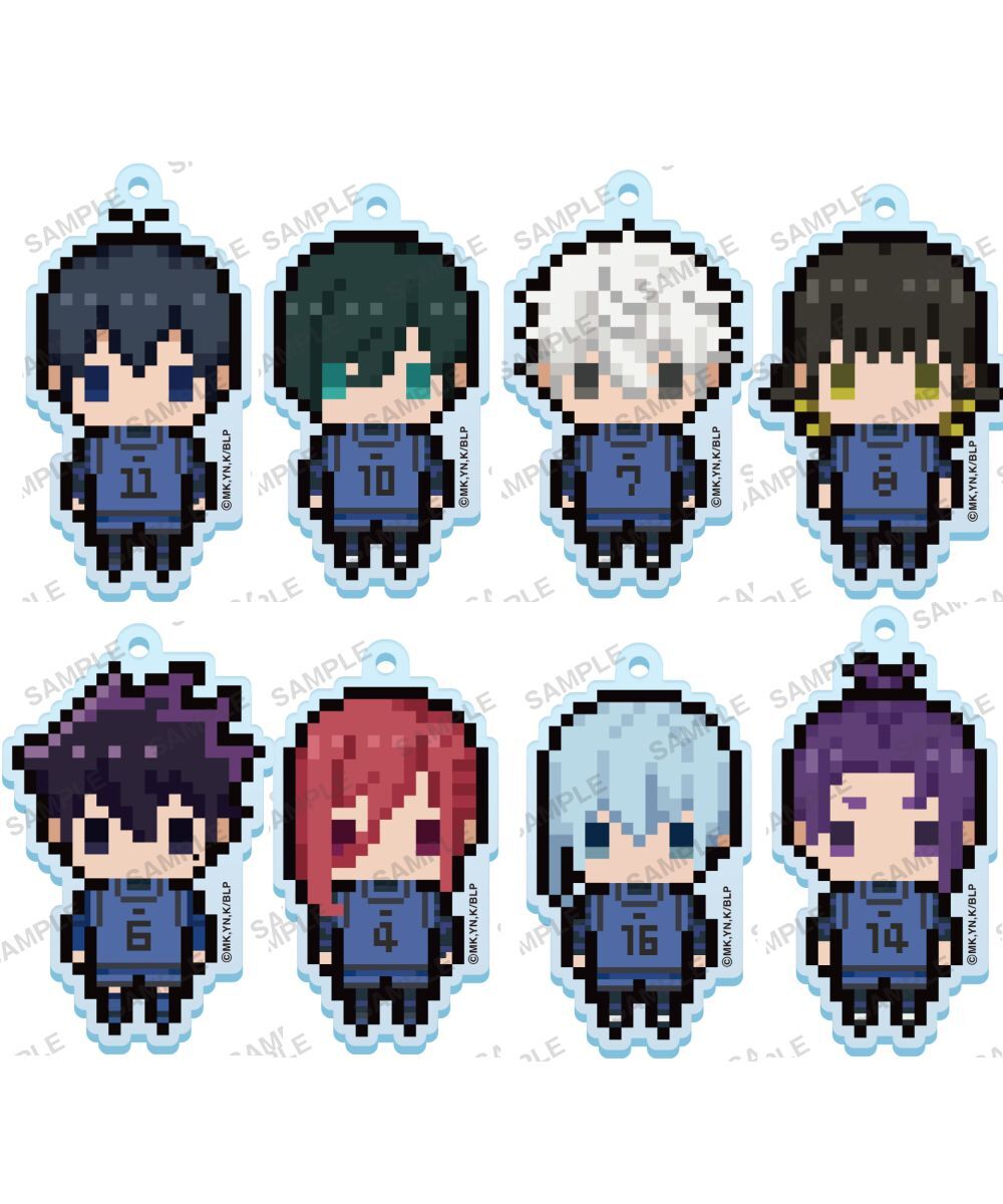 預購-動畫「藍色監獄」像素風鑰匙圈 系列 【日本進口精品】