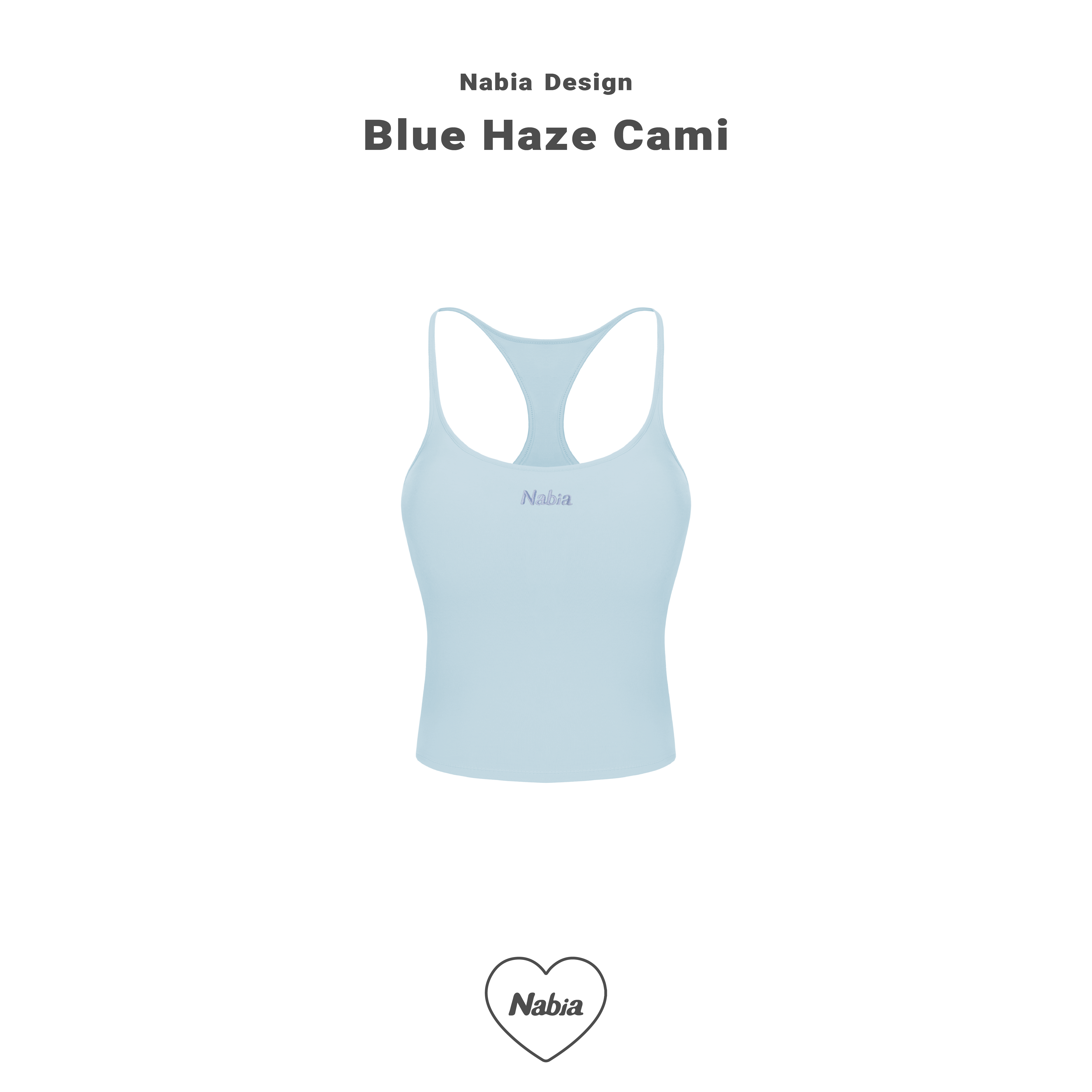 訂製細肩挖背 BRA TOP - 寶寶藍